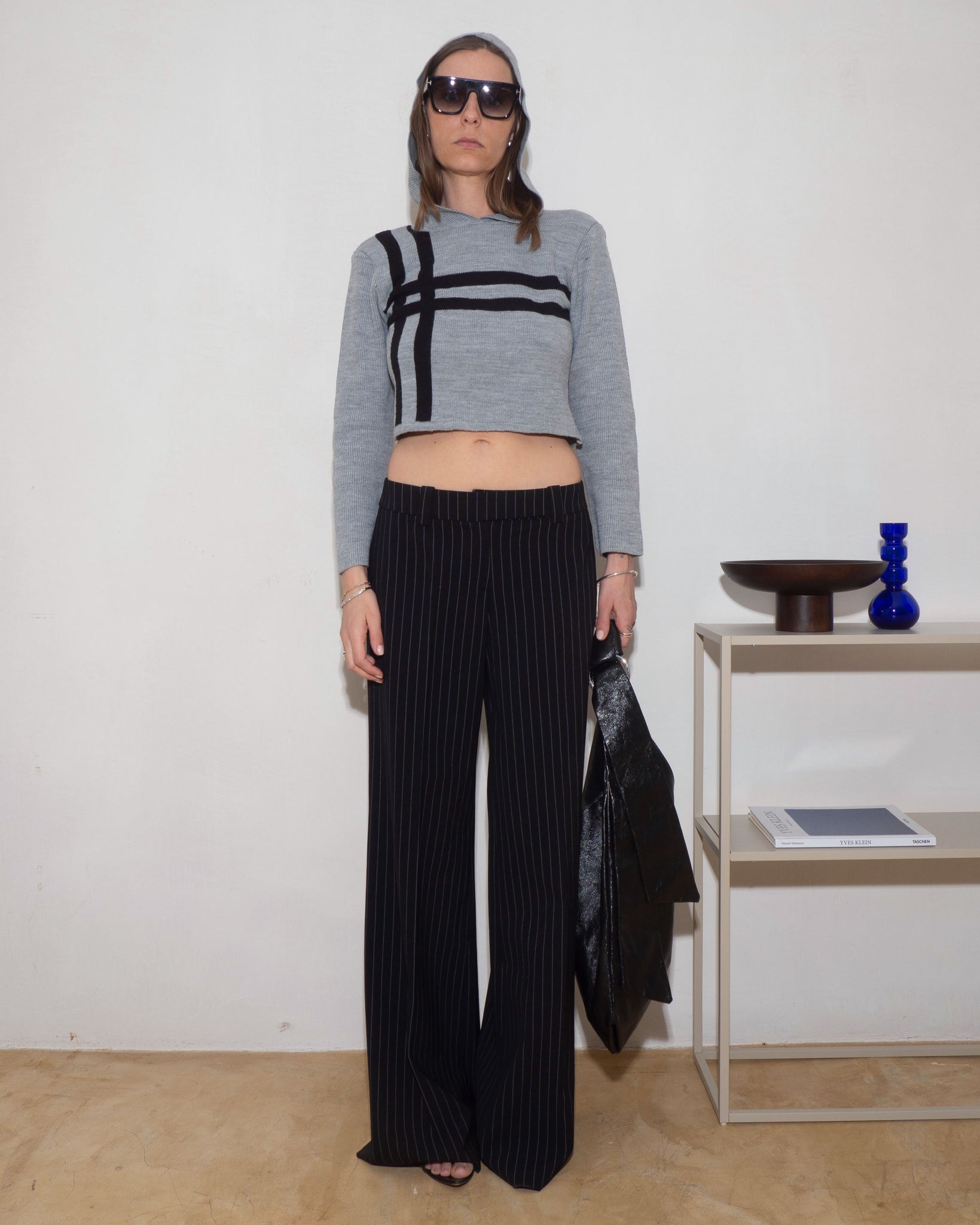 Cropped Hooded Knit