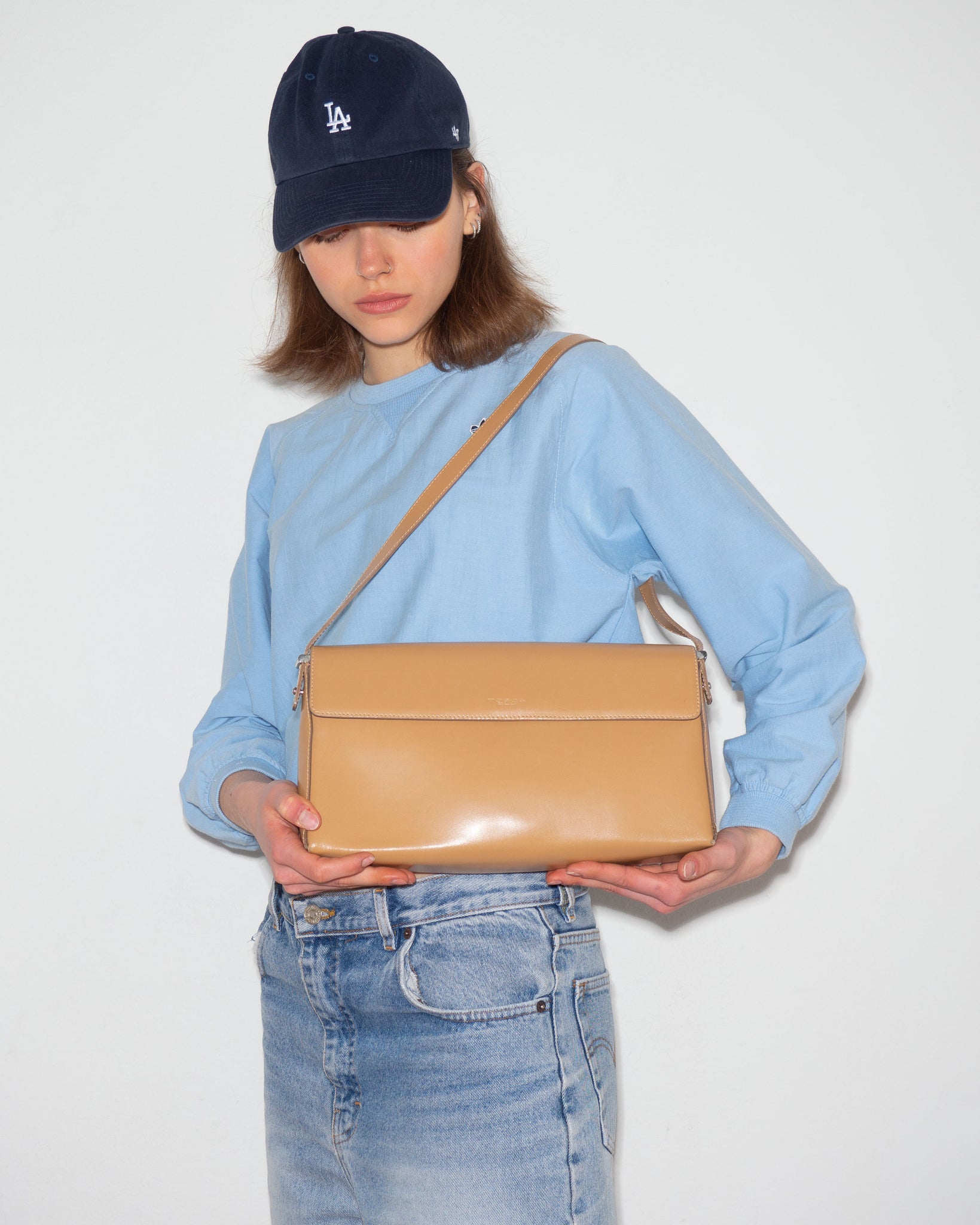Beige Leather Bag