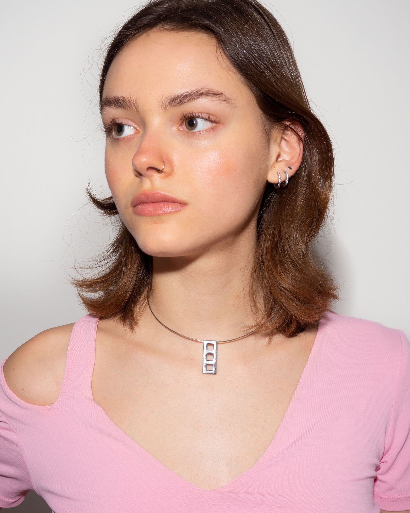 Silver Modernist Necklace