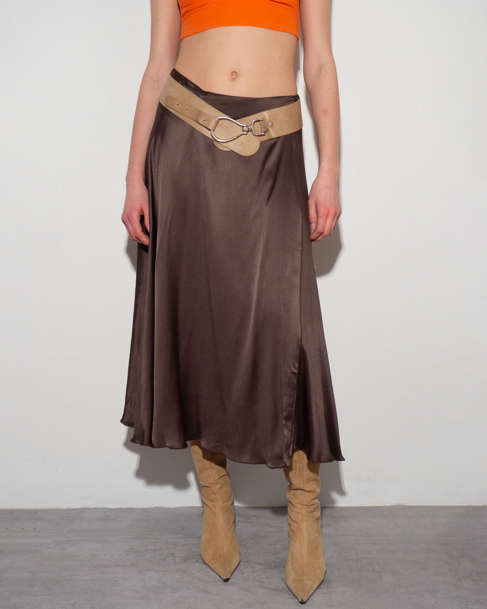 Silk A-Line Skirt