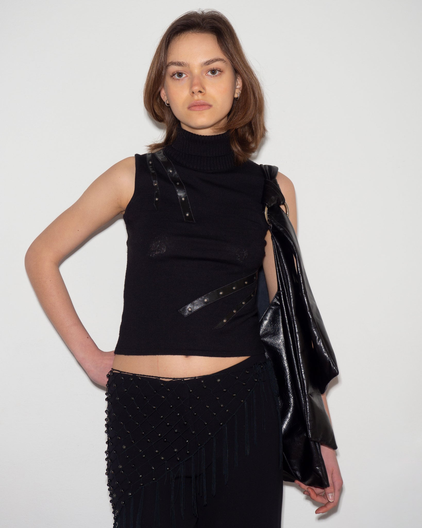 Turtleneck Knitted Vest