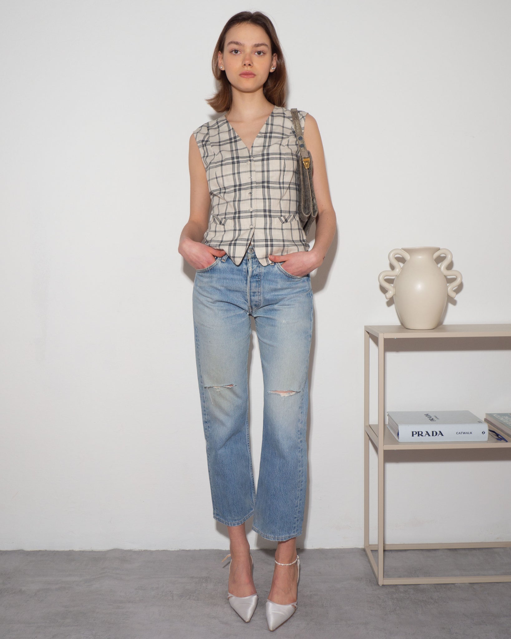 Cacharel Checked Waistcoat