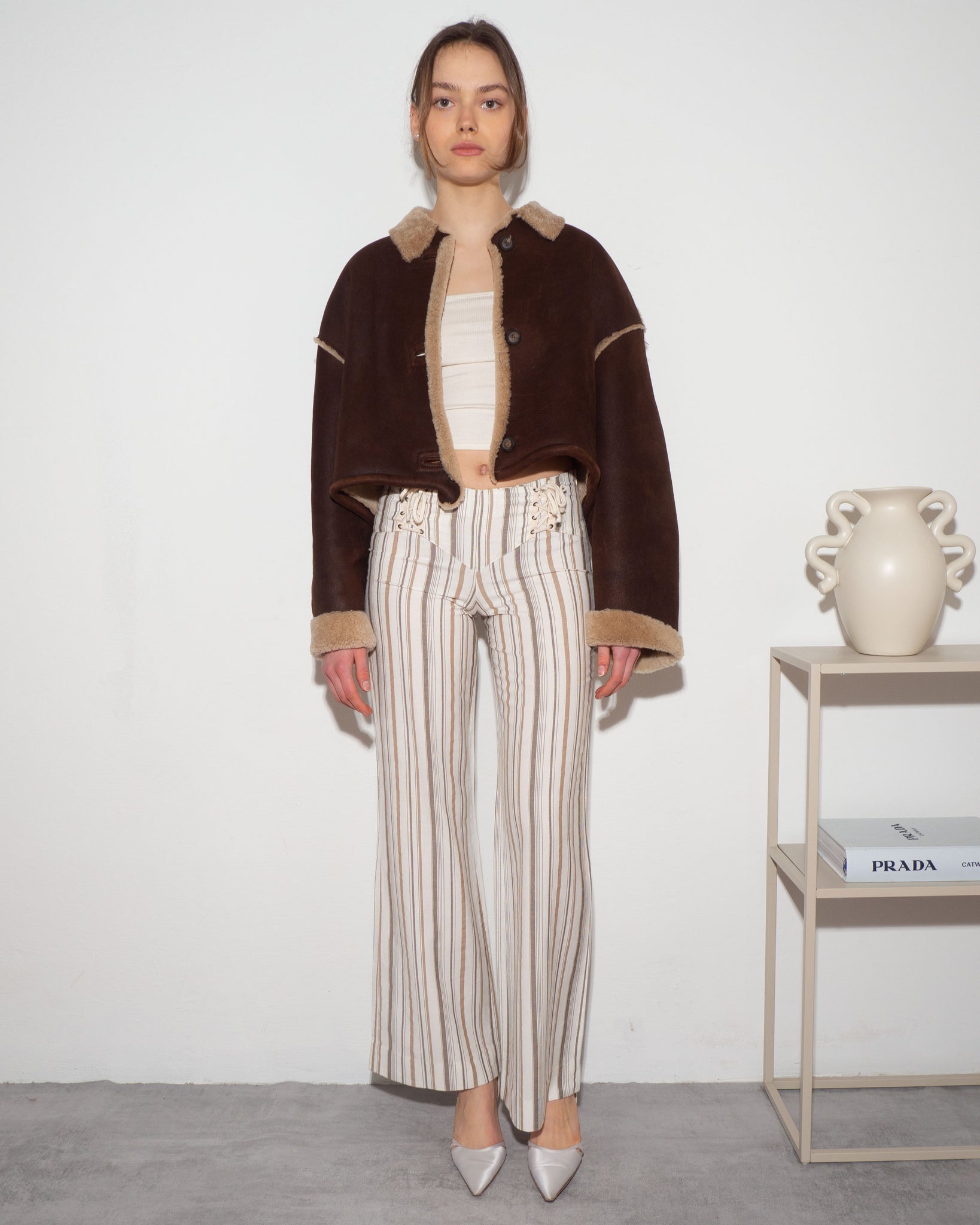 Cropped Shearling Jacket