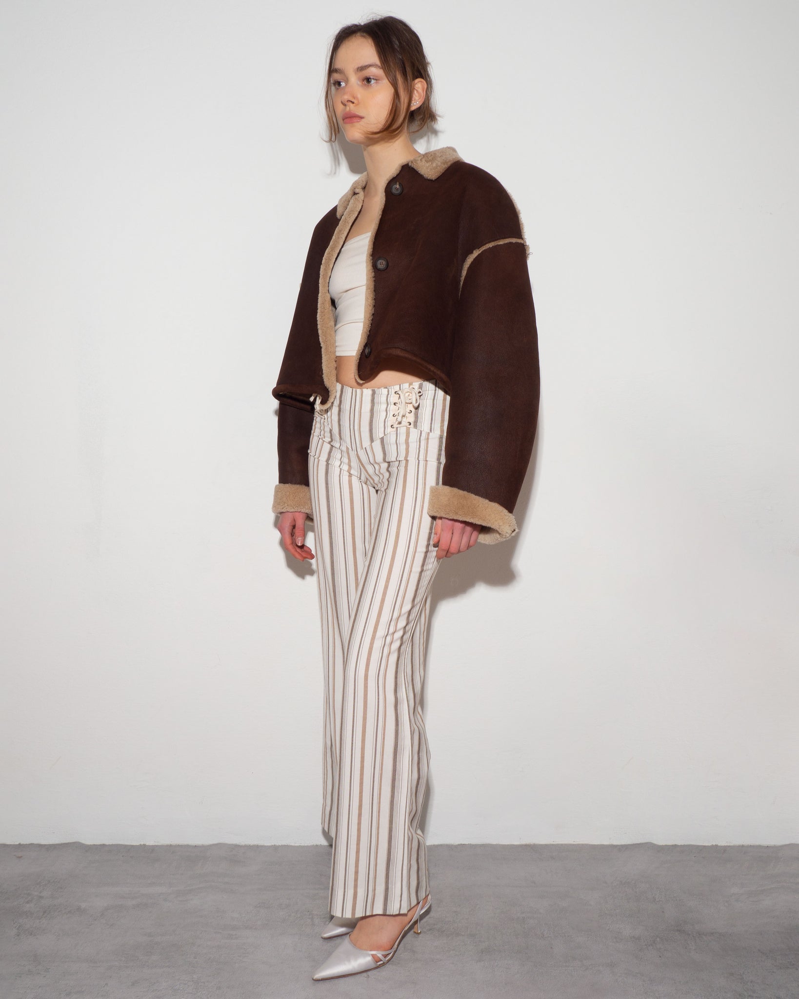 Cropped Shearling Jacket