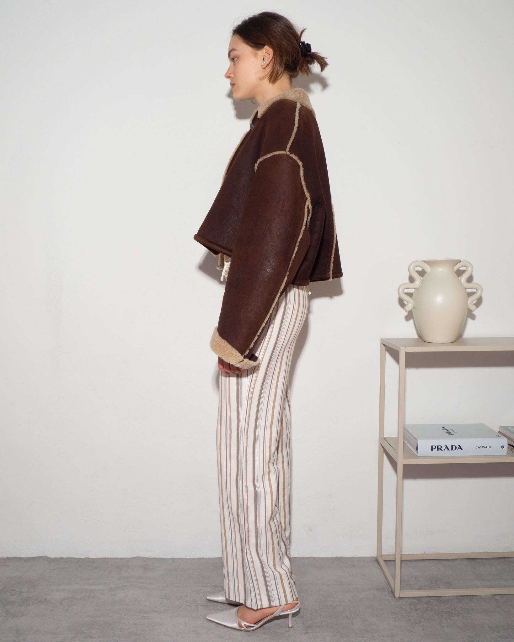 Cropped Shearling Jacket