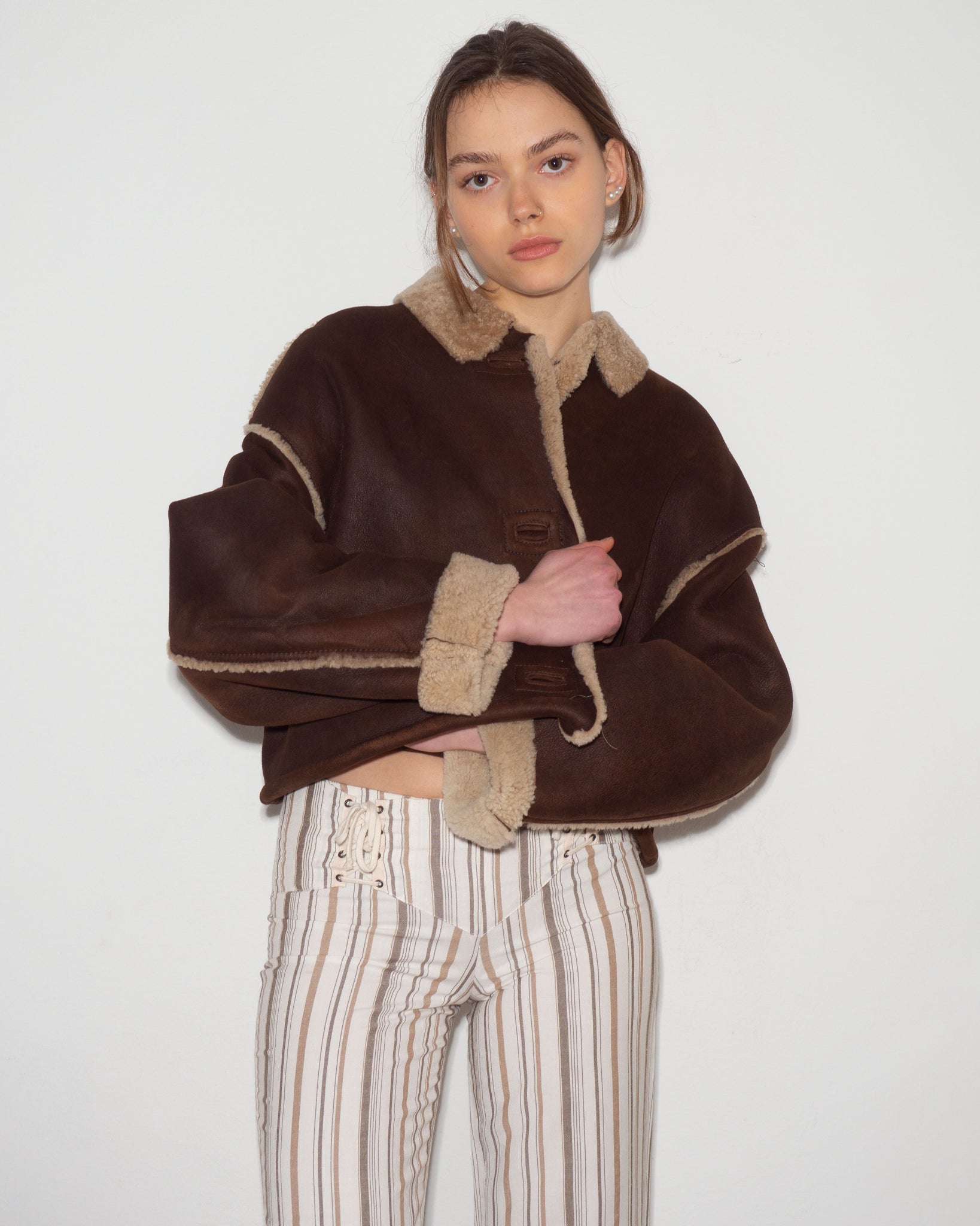 Cropped Shearling Jacket