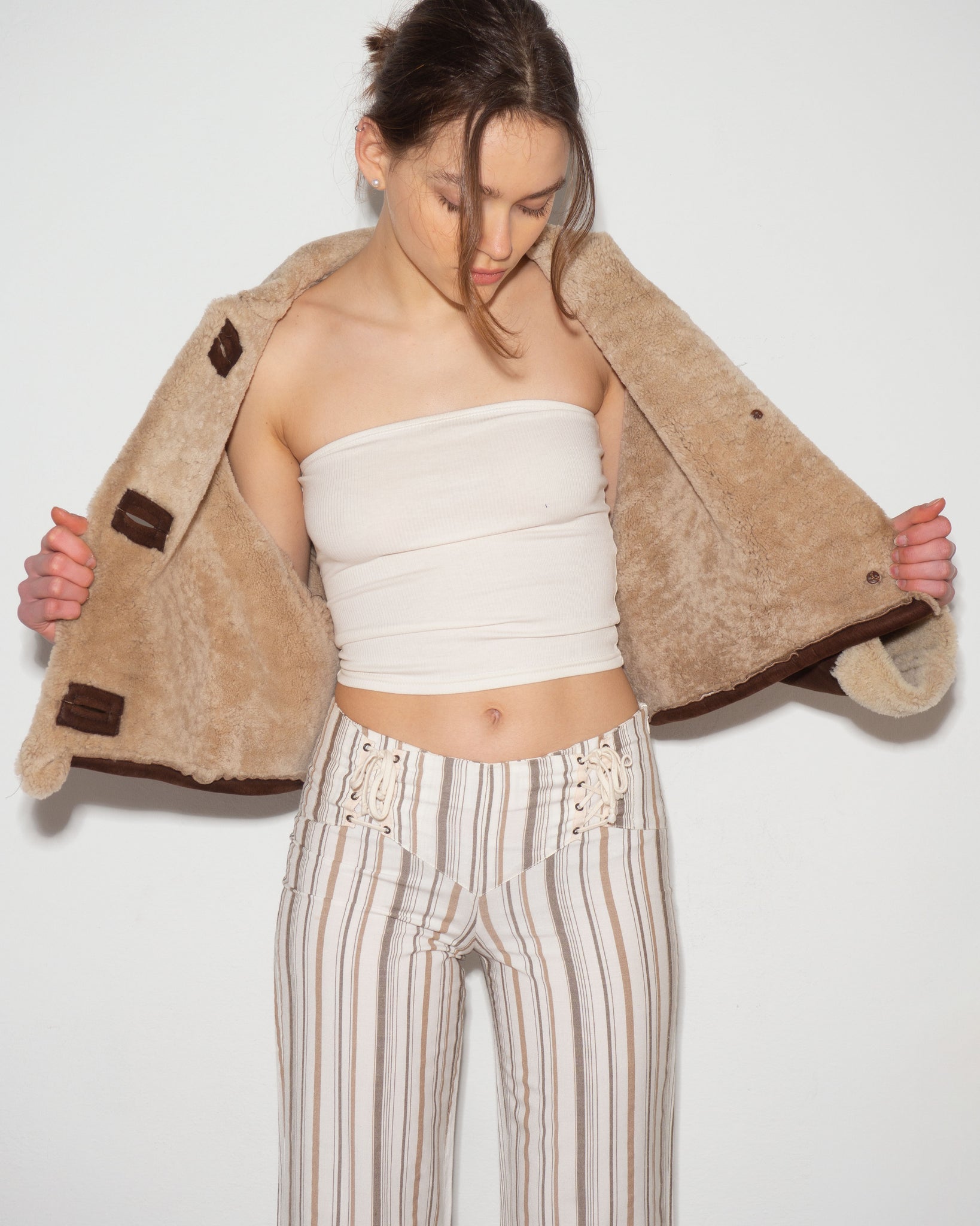 Cropped Shearling Jacket