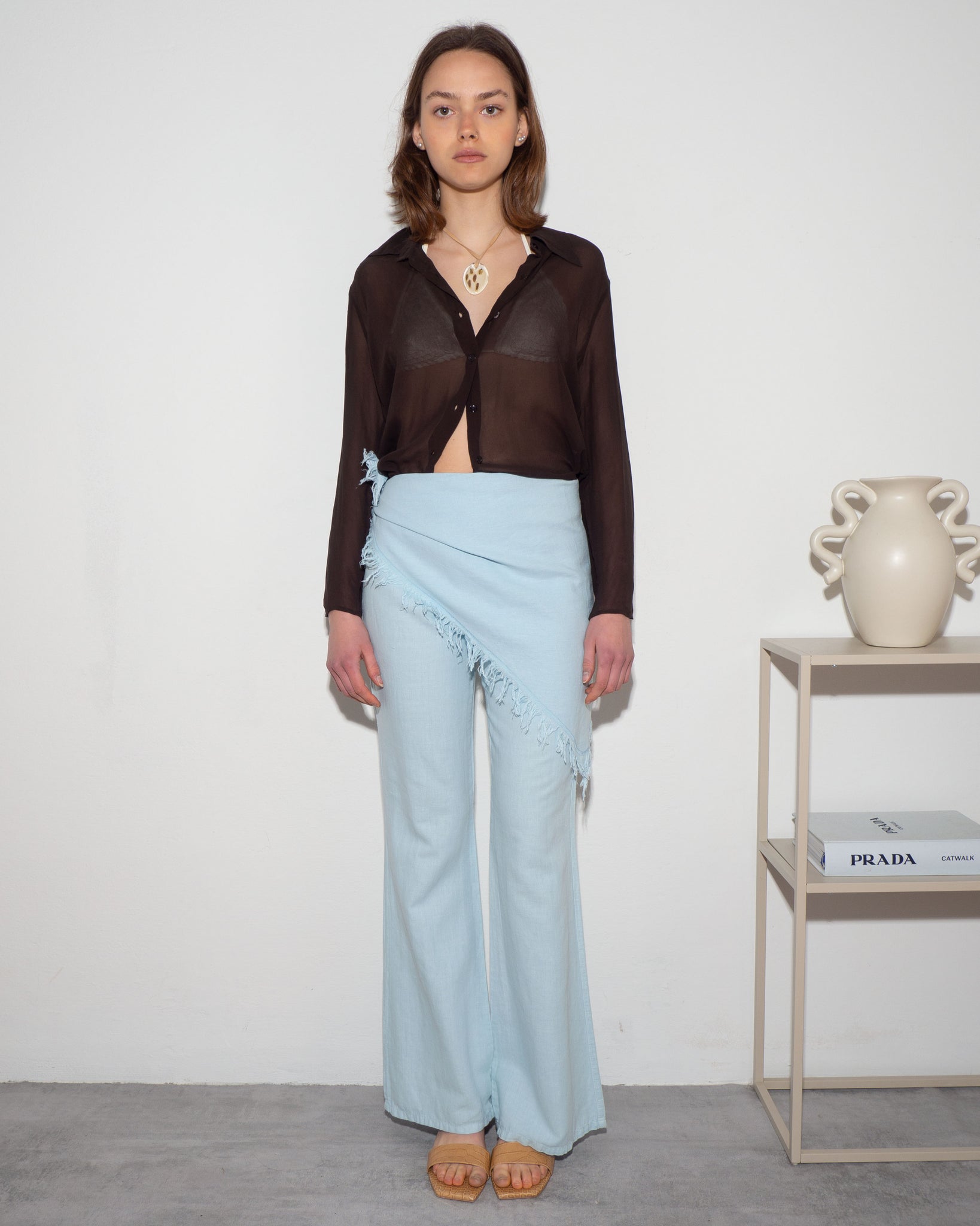 Chocolate Silk Blouse