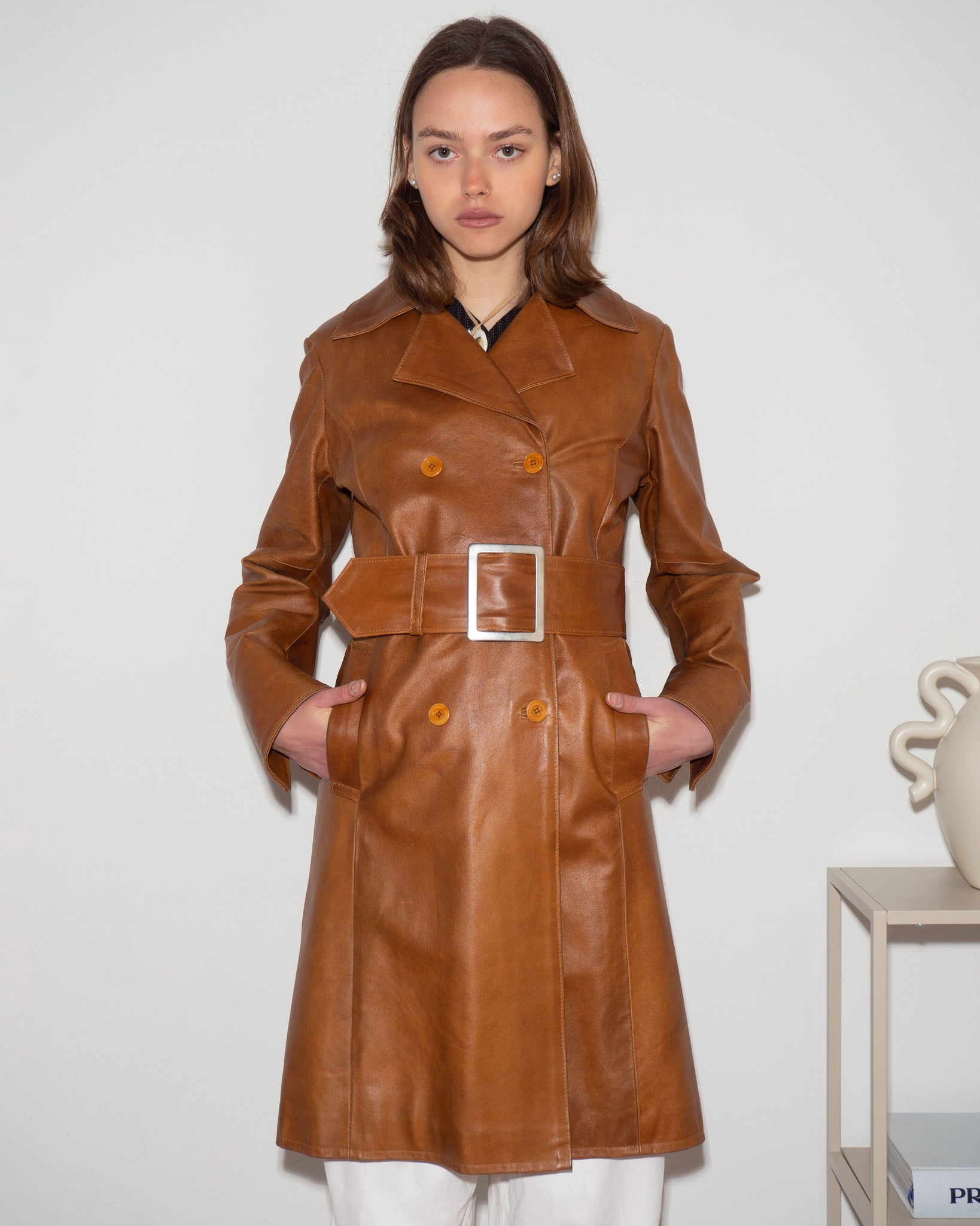 Leather Trench Coat