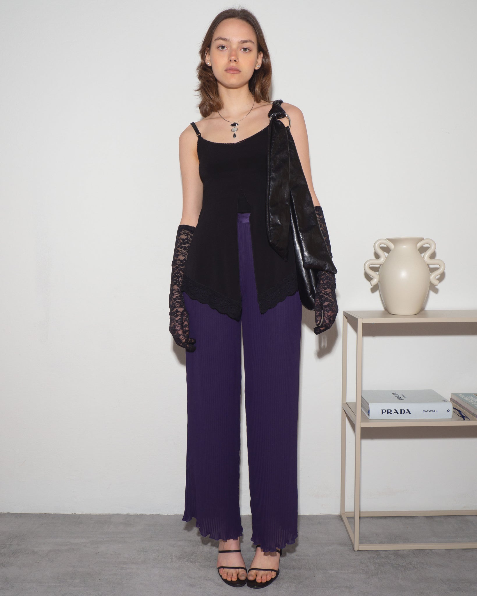 Plissé Purple Pants