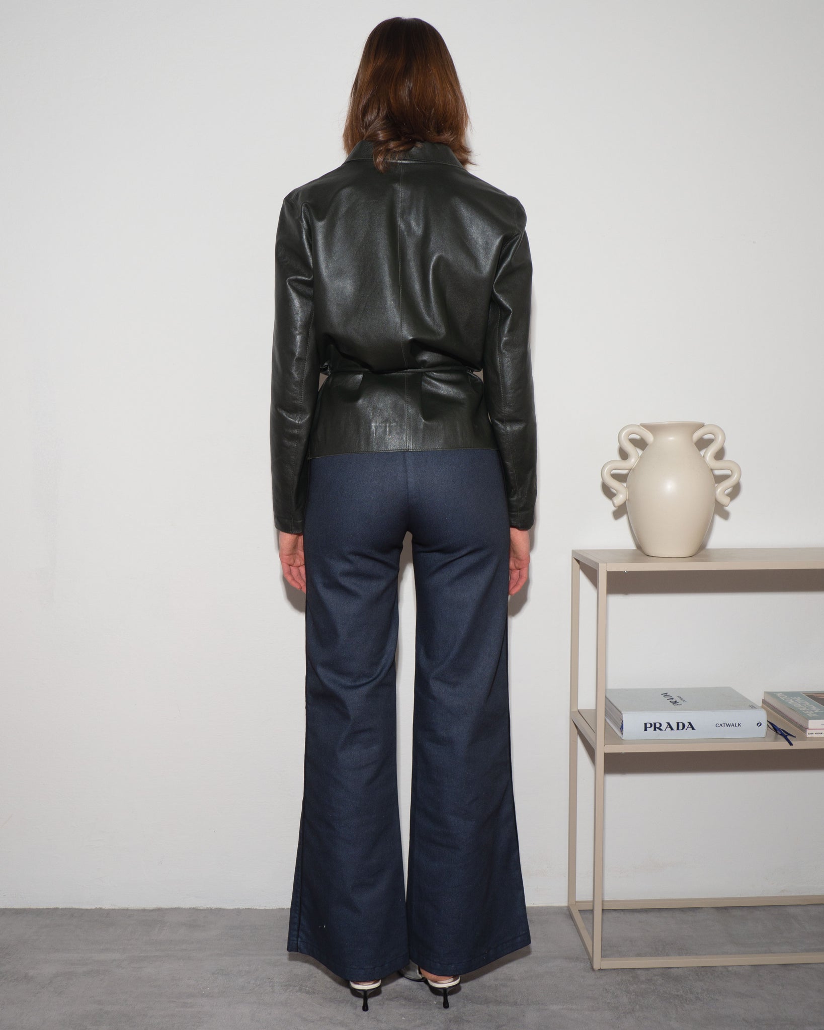 Leather Belted Jacket