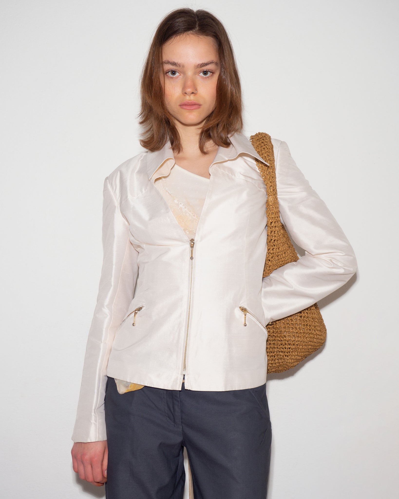 Silk Champagne Jacket