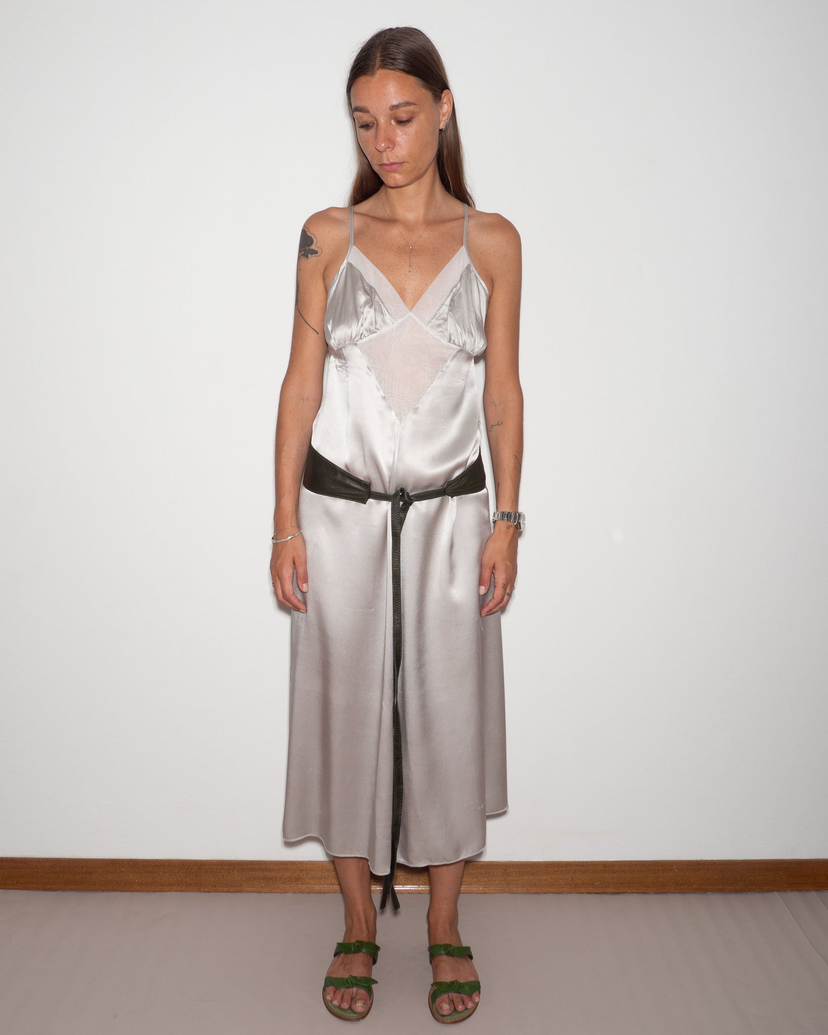 Silk Silver Dress