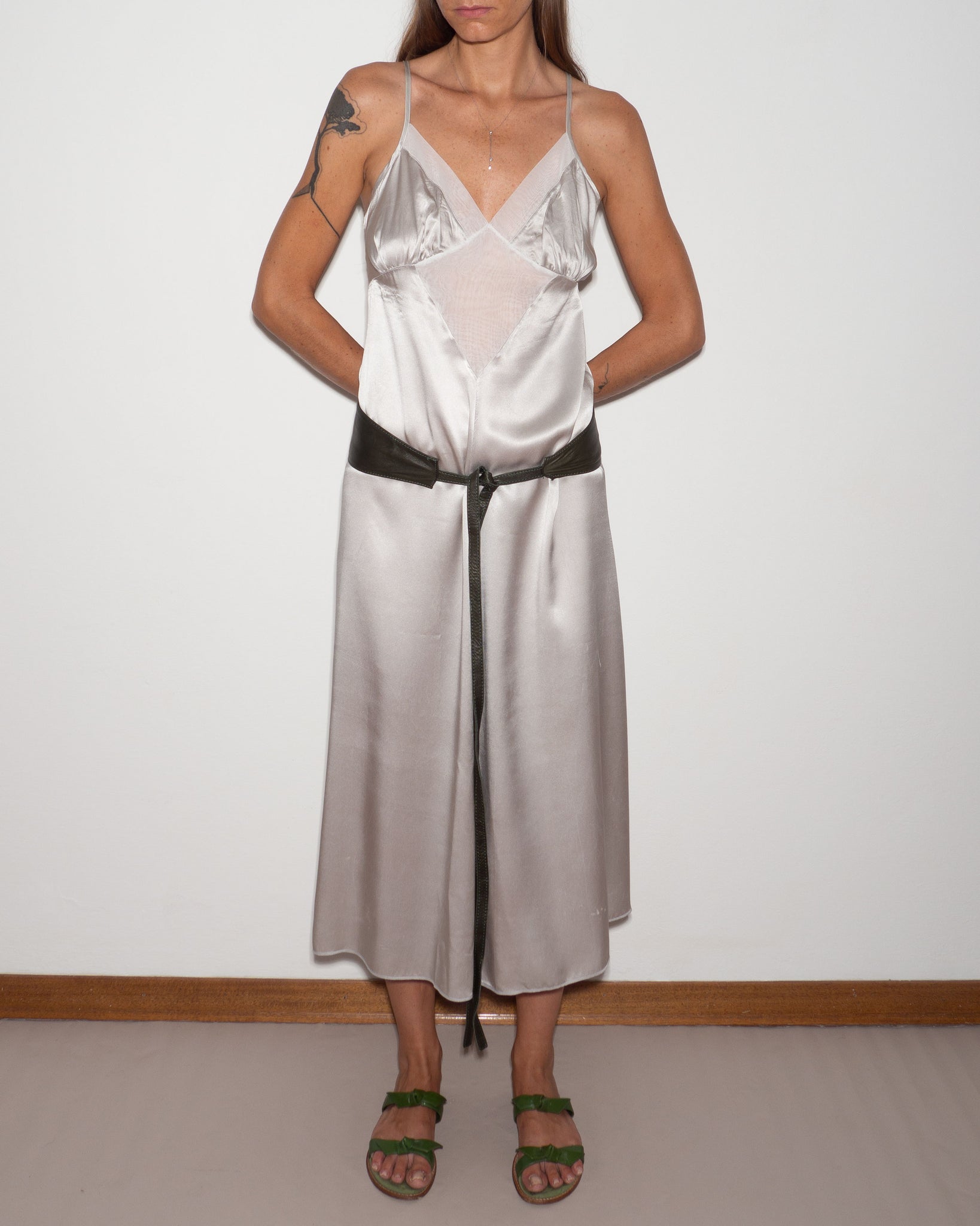 Silk Silver Dress