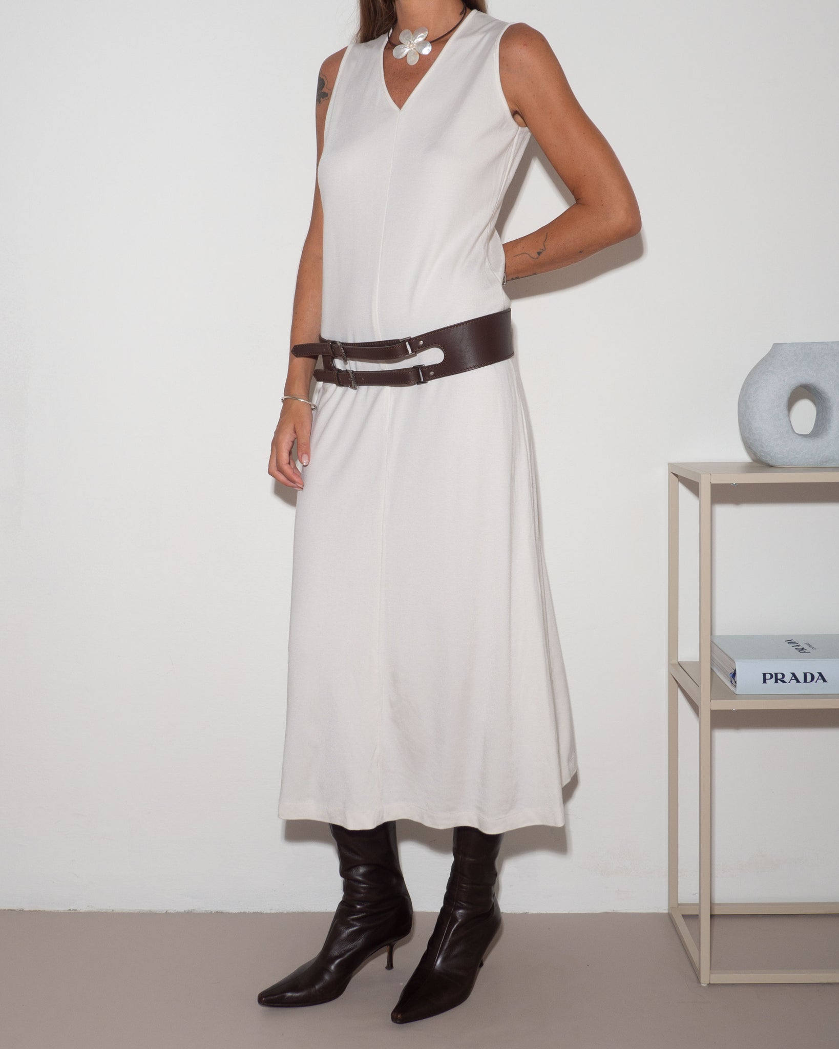 Ivory Jersey Dress