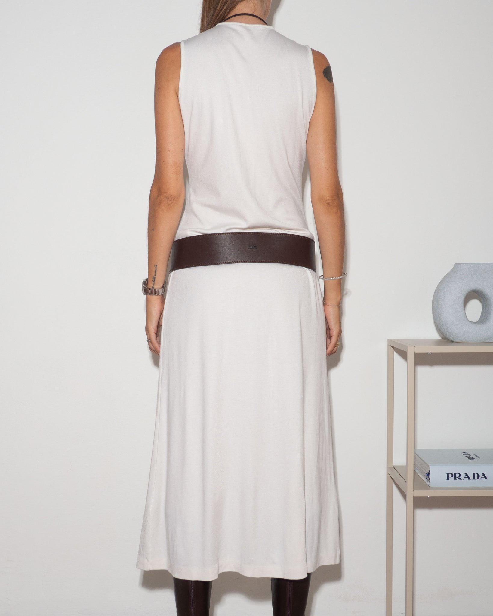 Ivory Jersey Dress