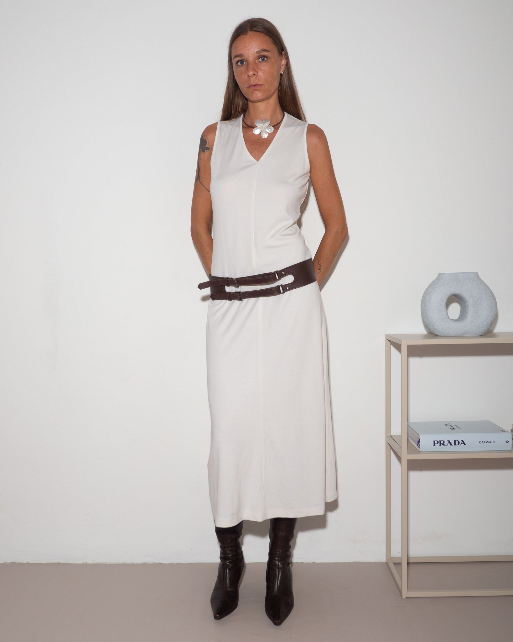Ivory Jersey Dress