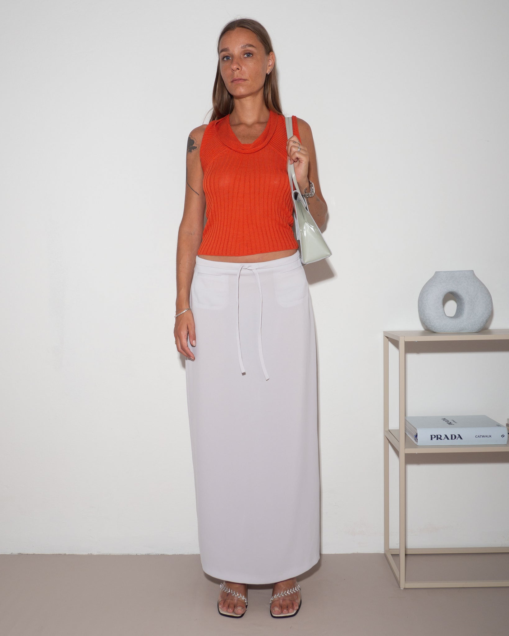 Gray Maxi Skirt