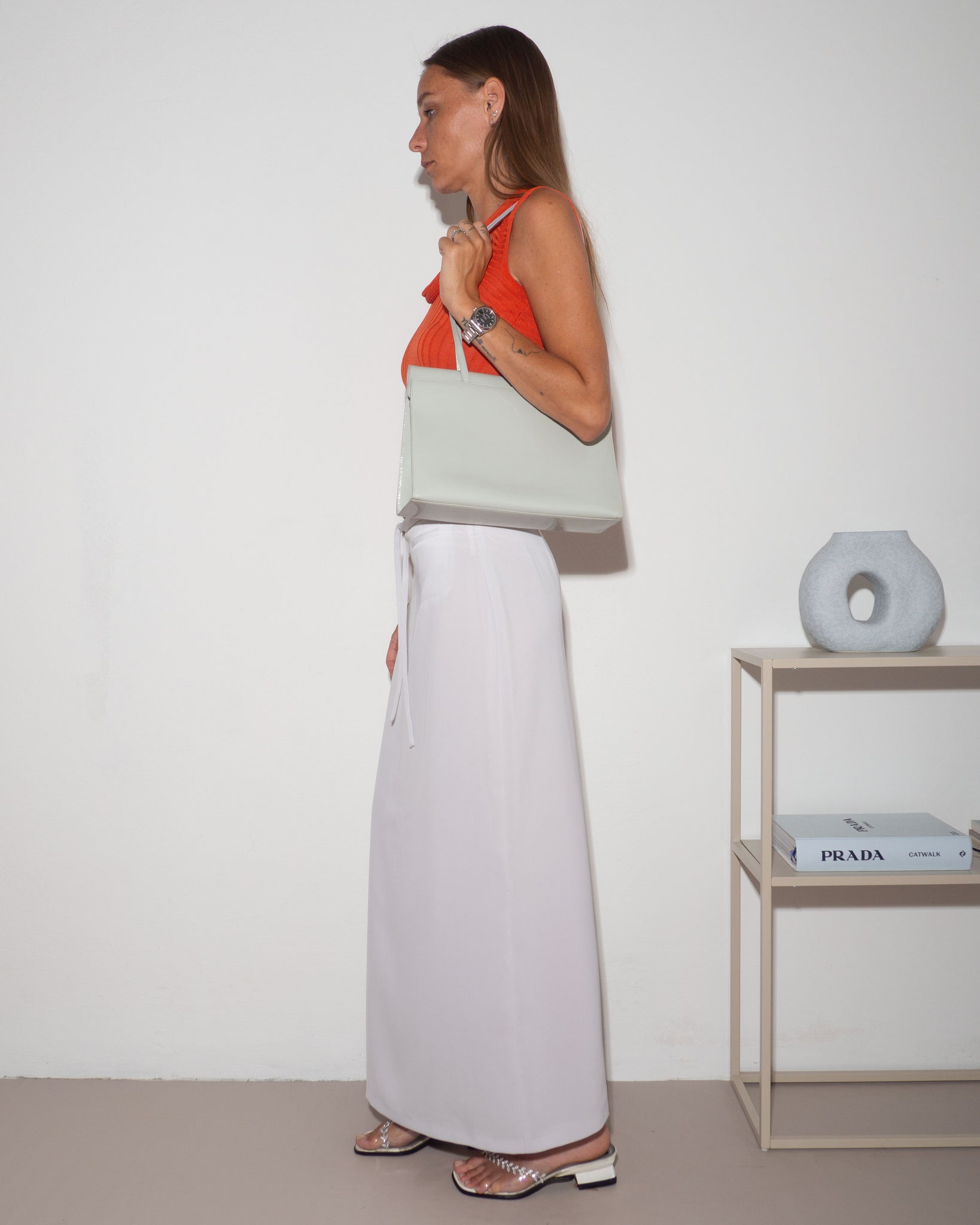 Gray Maxi Skirt