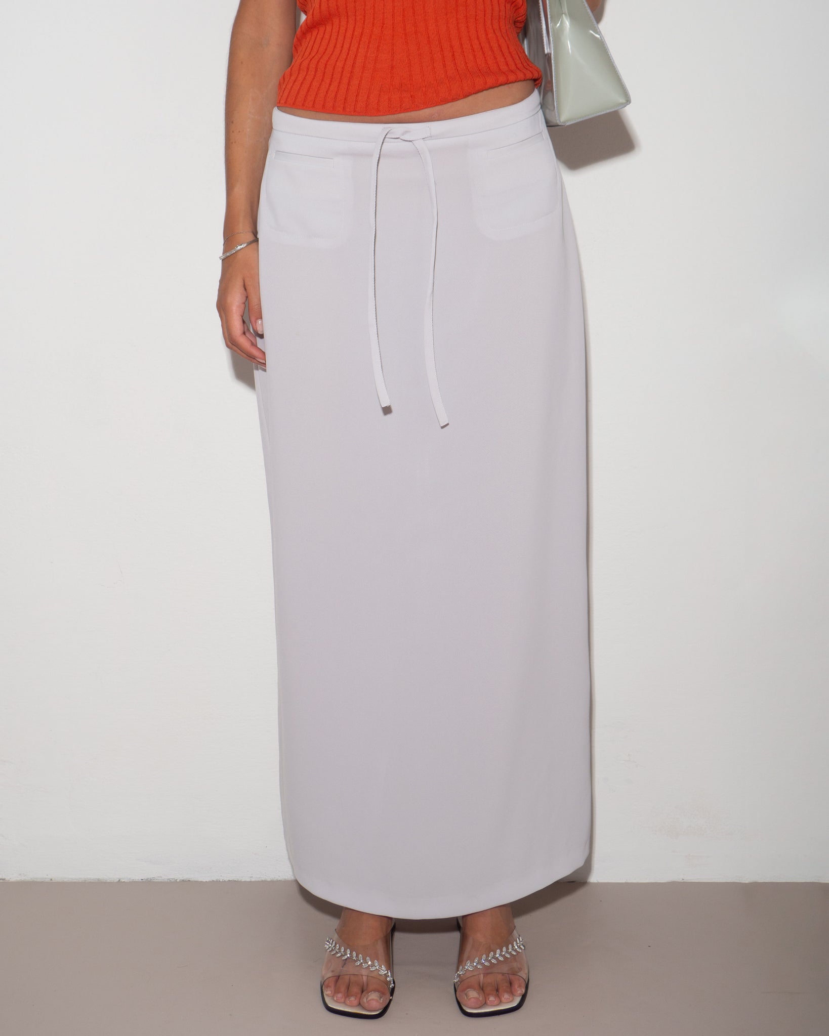 Gray Maxi Skirt