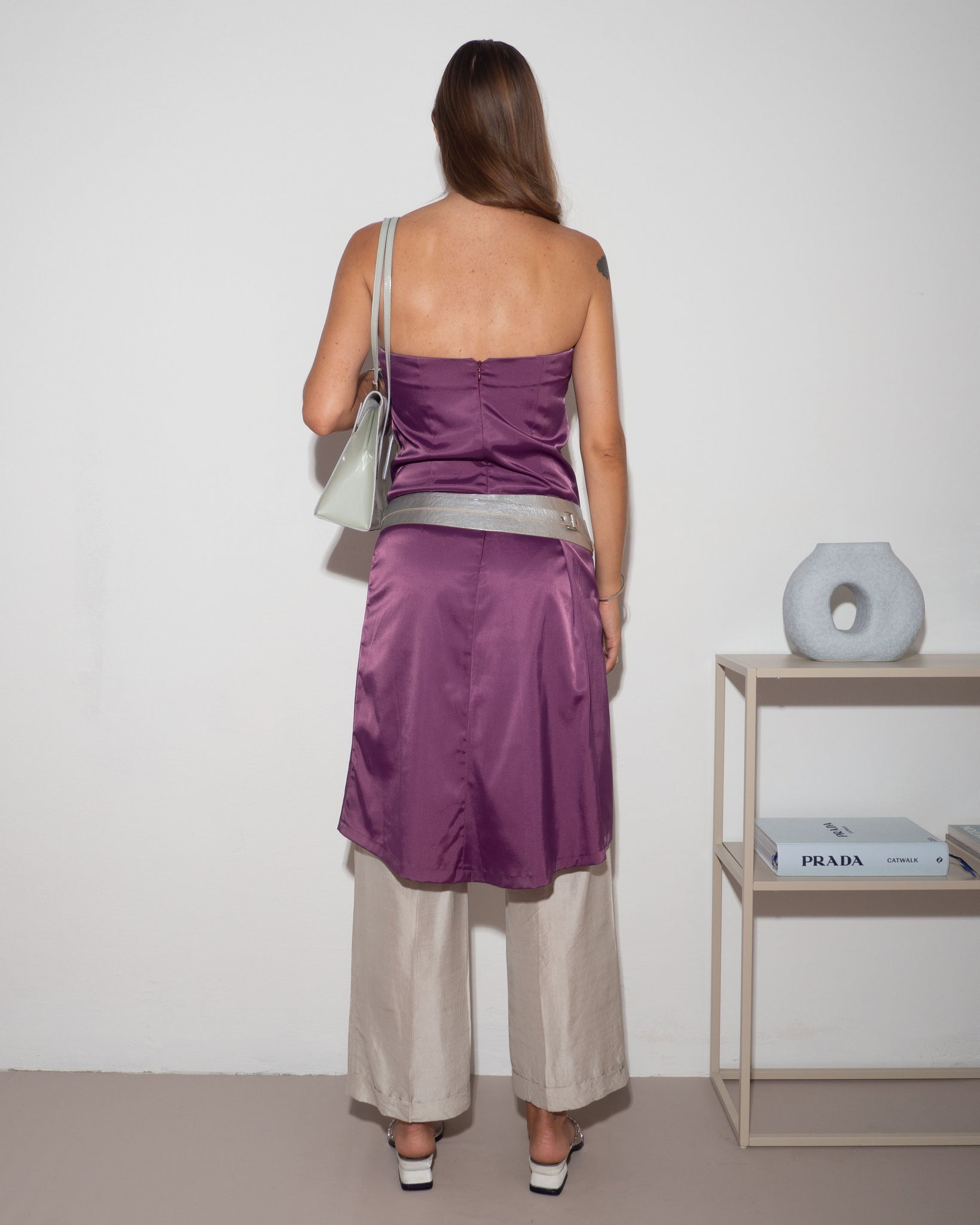 Purple Strapless Dress