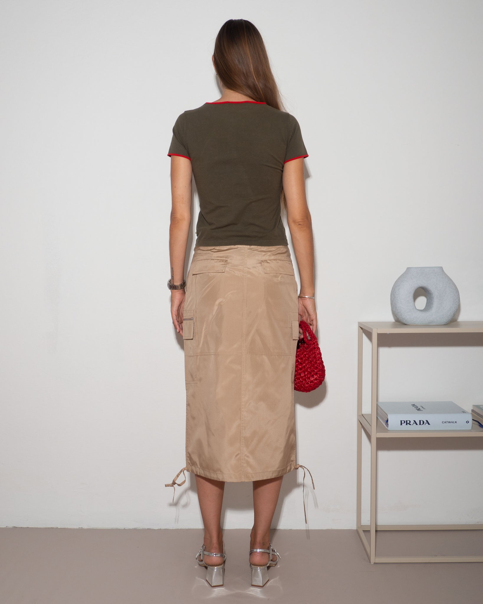 Silk Cargo Skirt