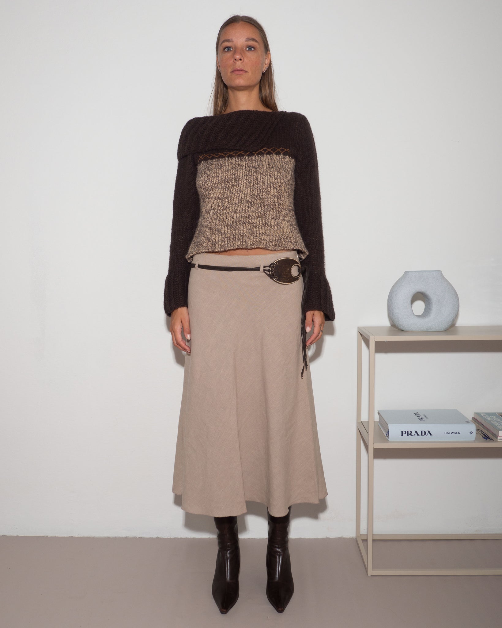Brown Knitted Sweater