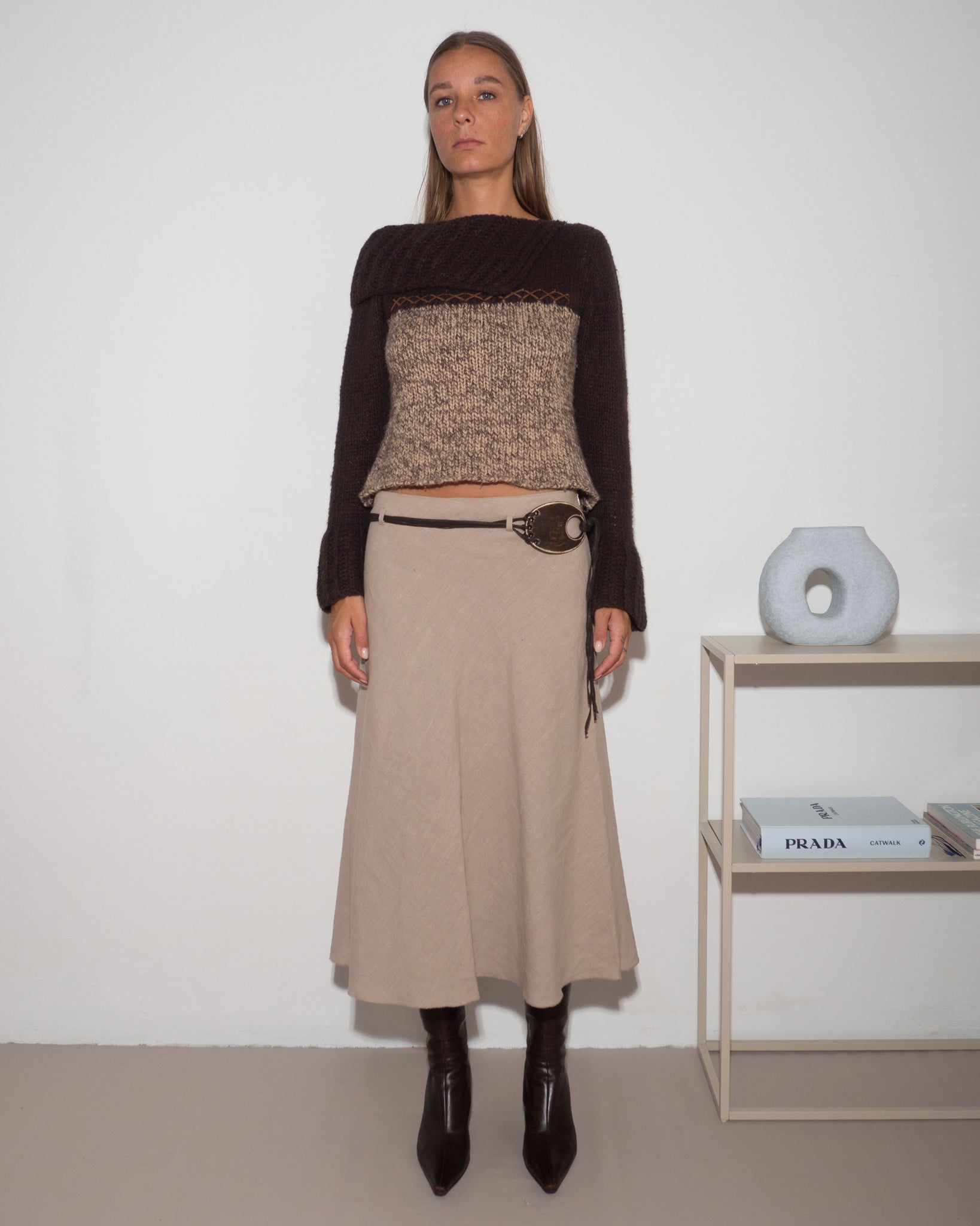 Brown Knitted Sweater