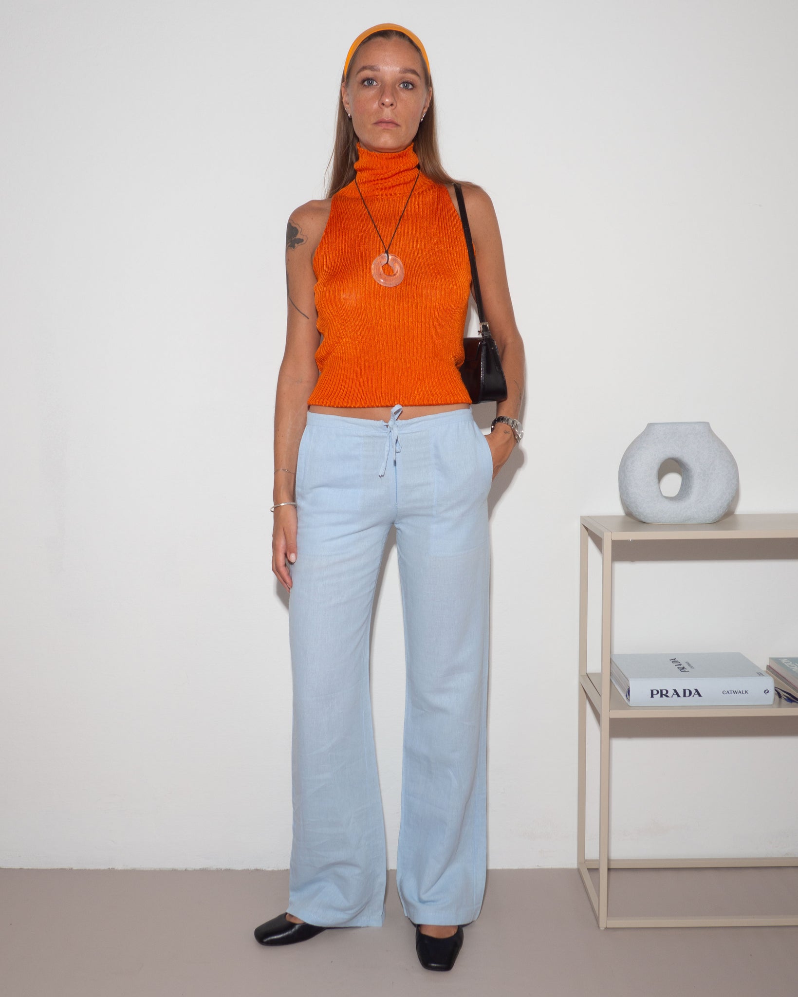 Blue Linen Pants