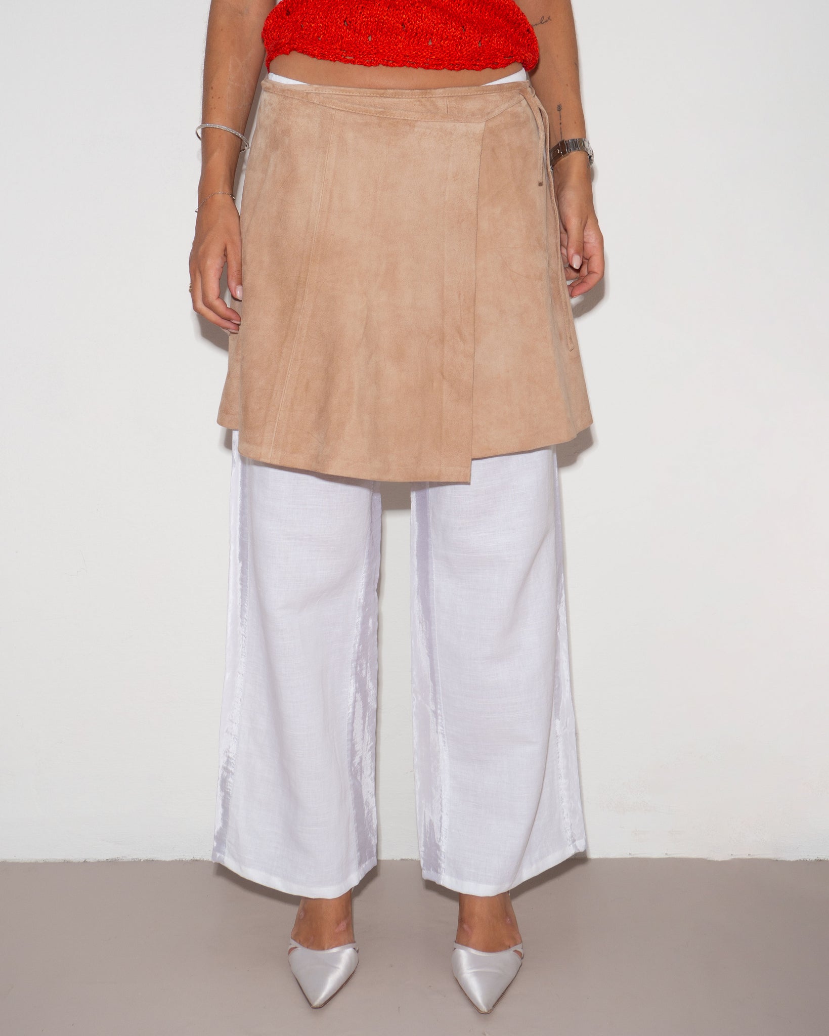 Suede Envelope Skirt