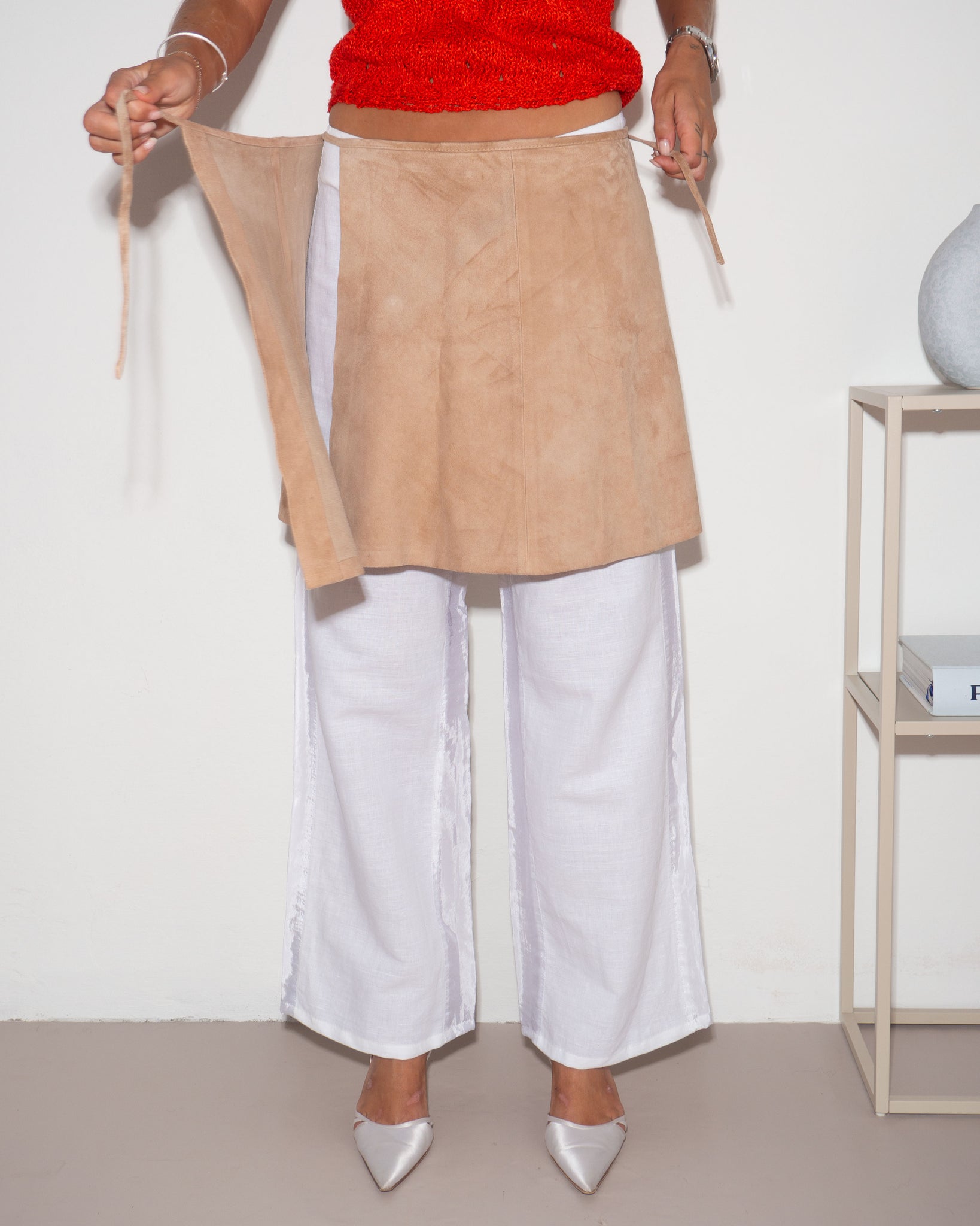 Suede Envelope Skirt