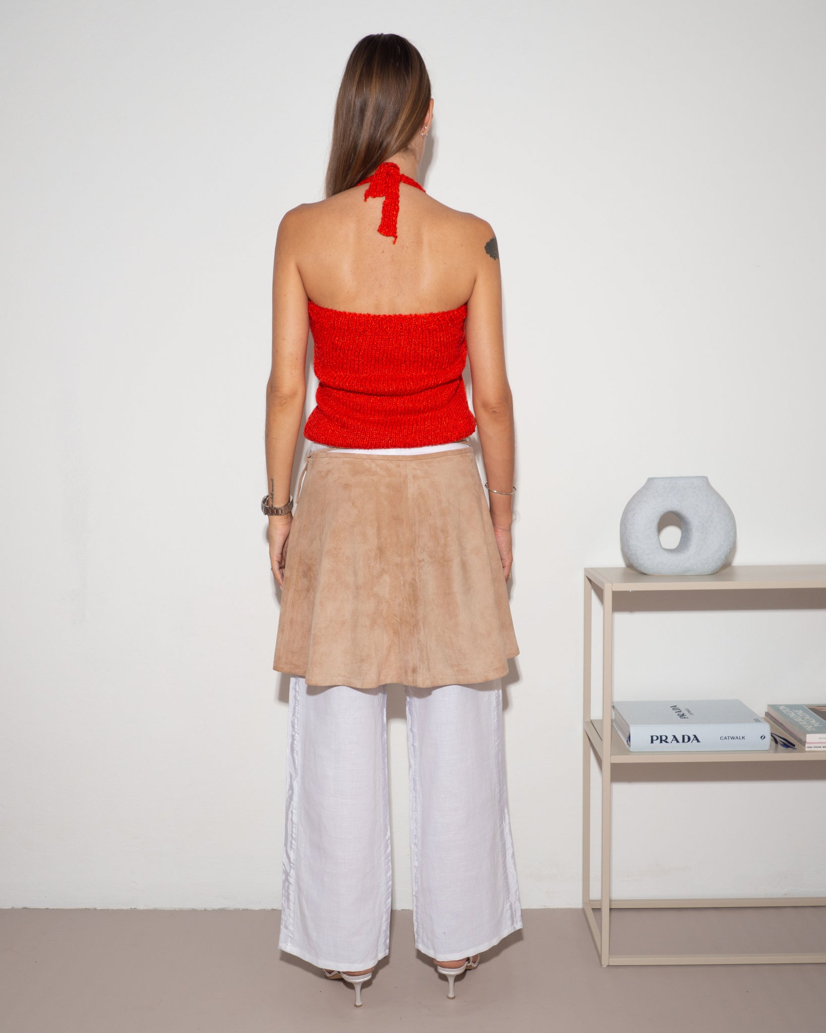 Suede Envelope Skirt