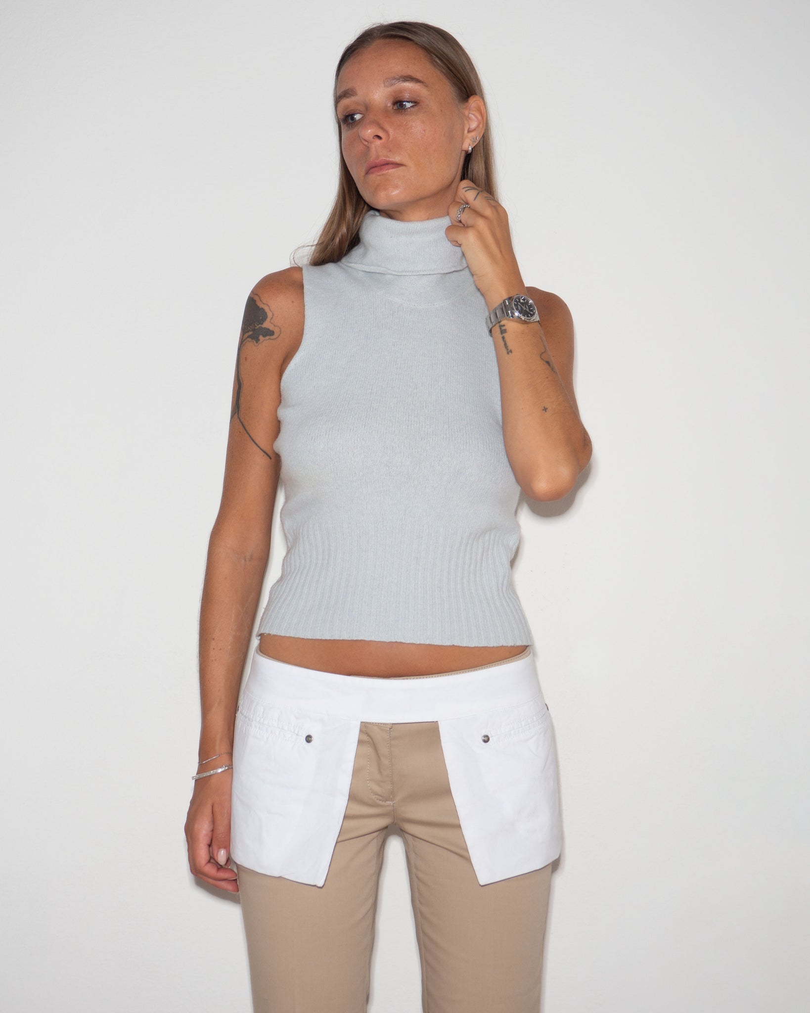 Angora Turtleneck Vest