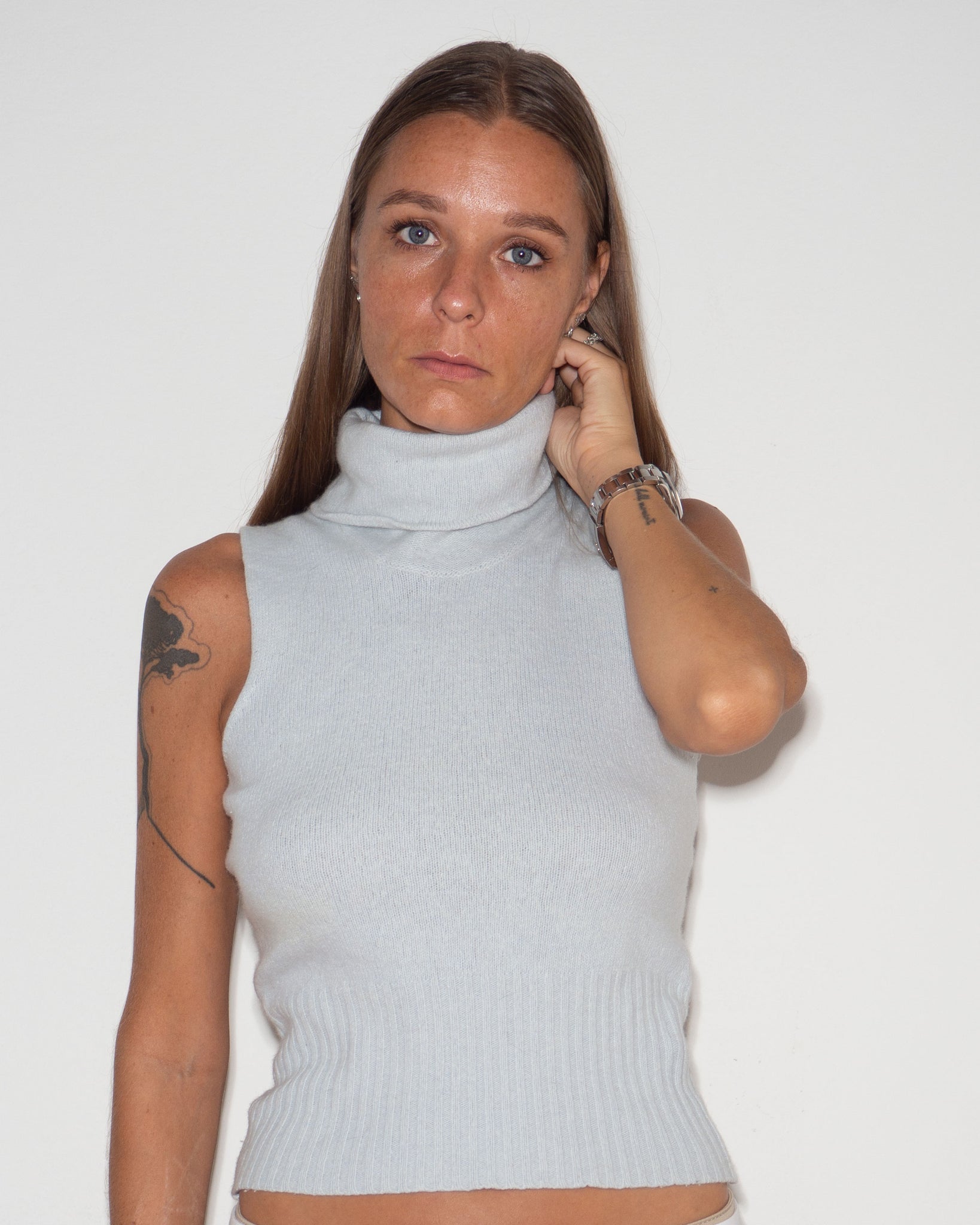 Angora Turtleneck Vest