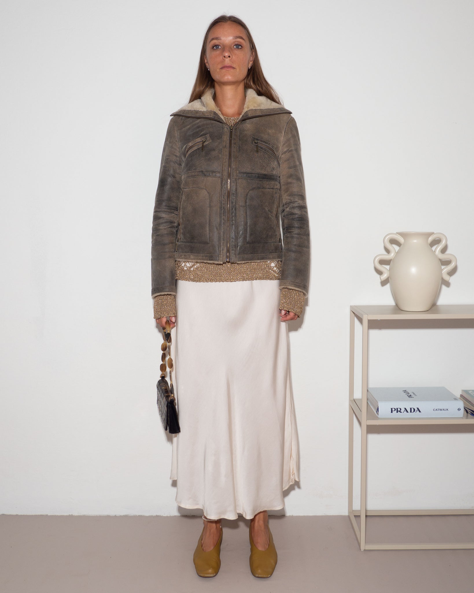 Shearling Biker Jacket