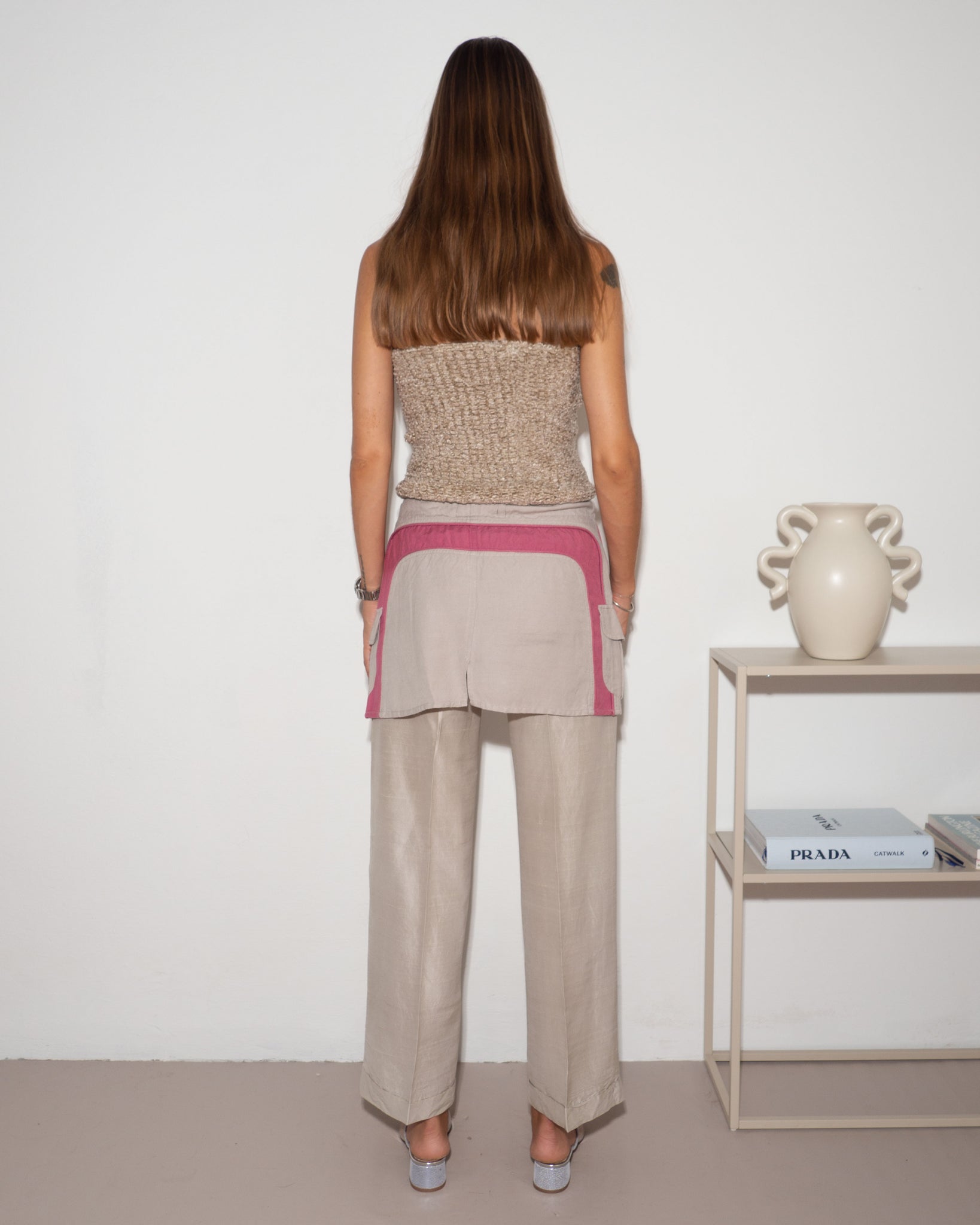 Linen Cargo Skirt