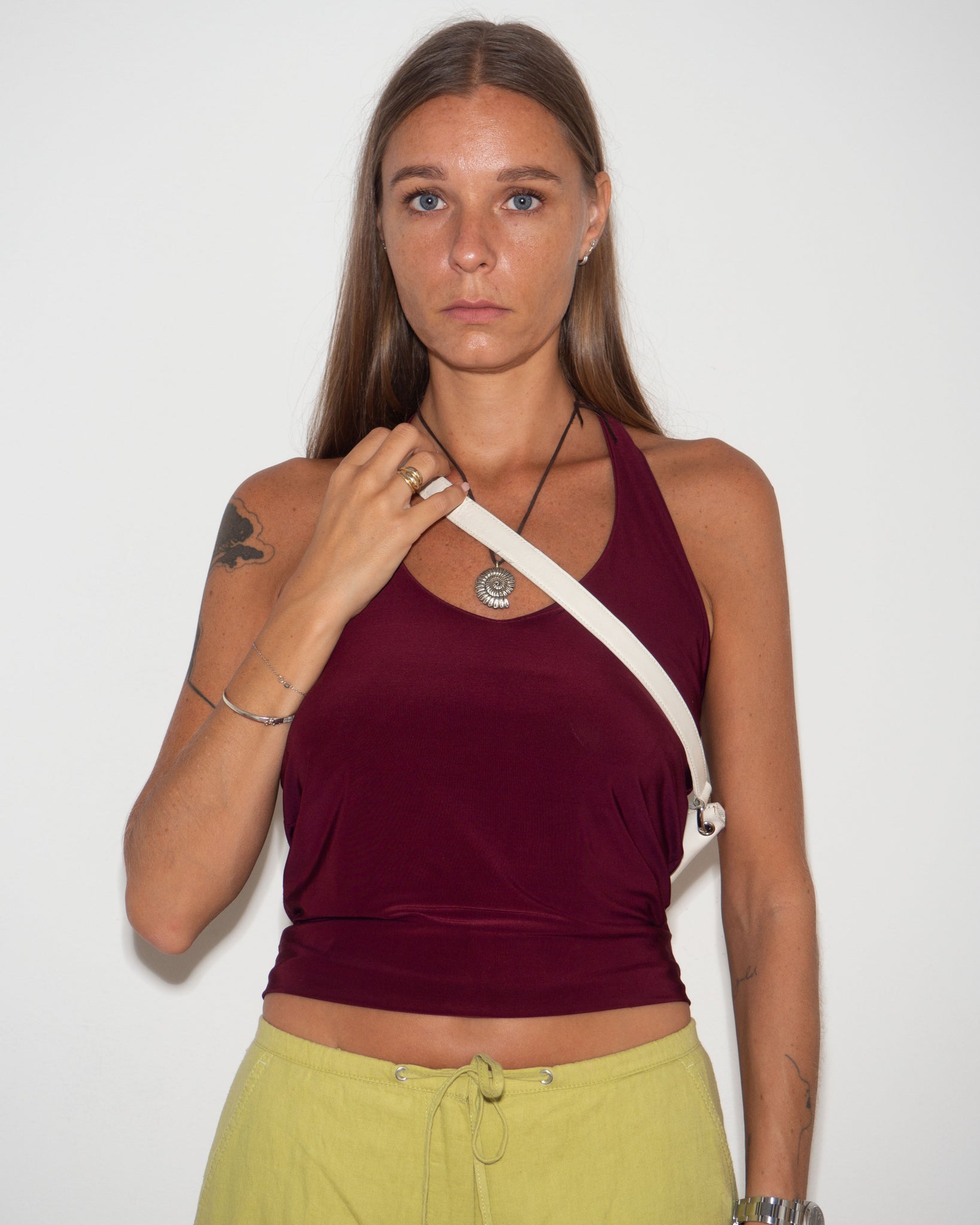 Burgundy Halter Top