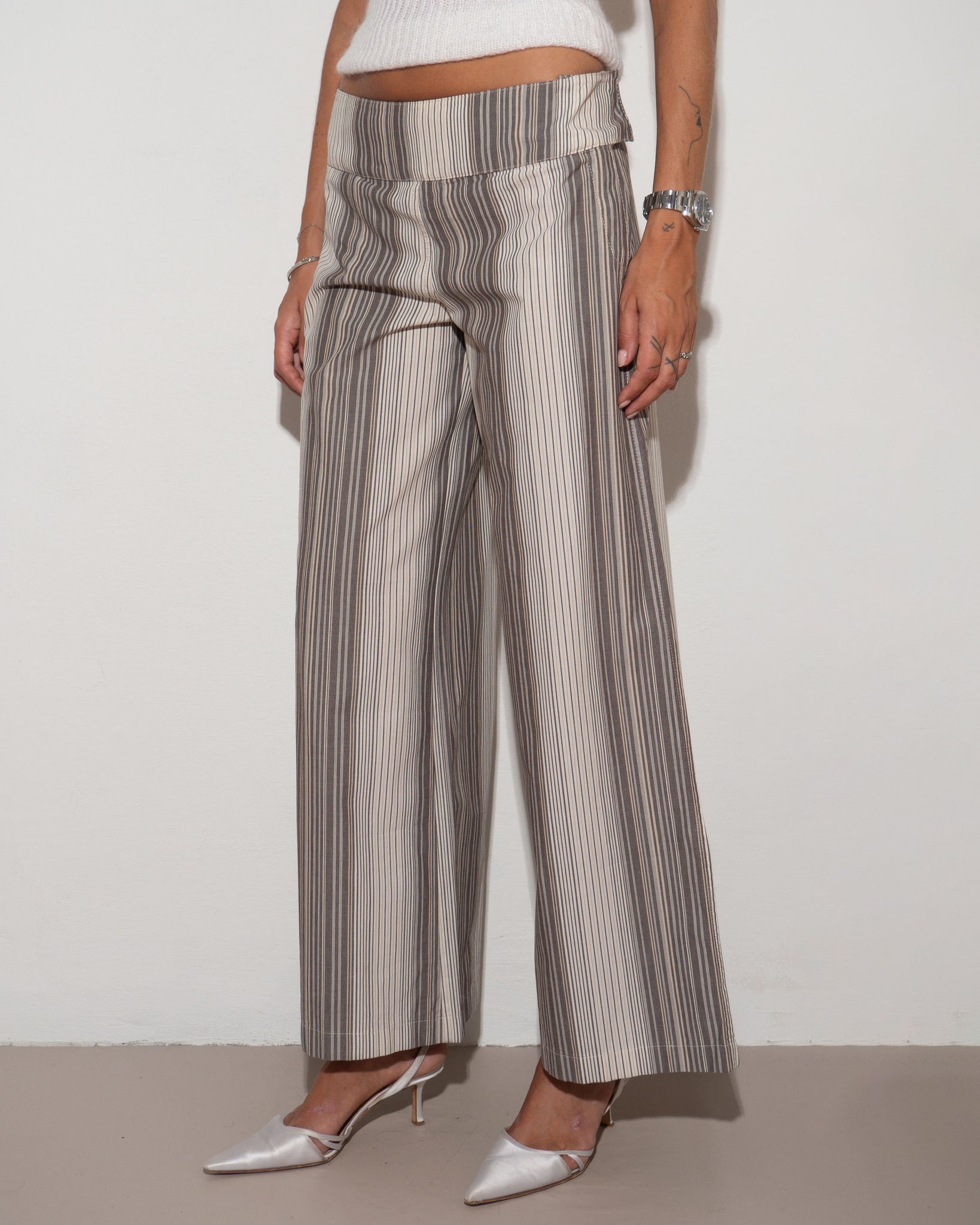 Striped Cotton Pants