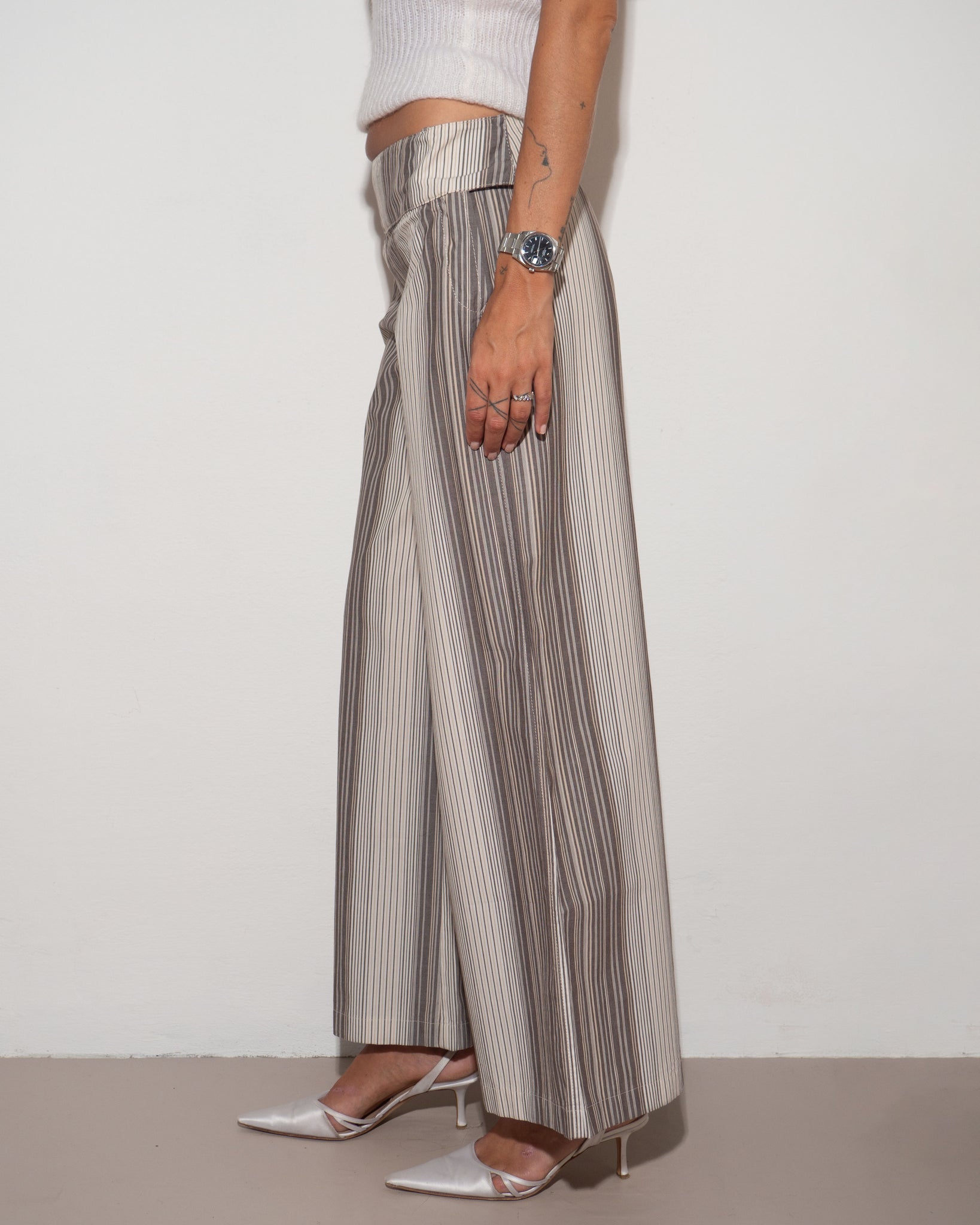 Striped Cotton Pants