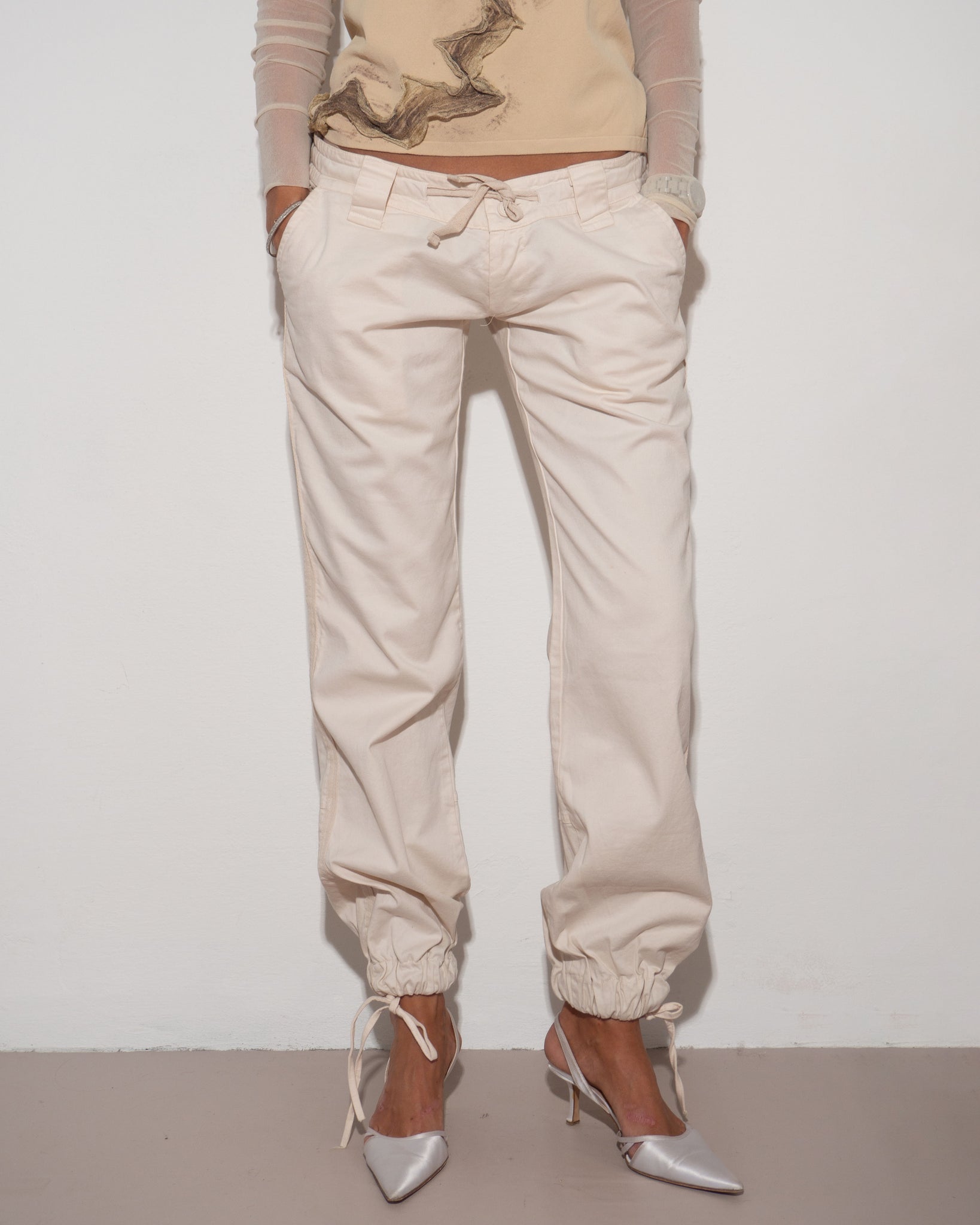Drawstring Low Rise Pants