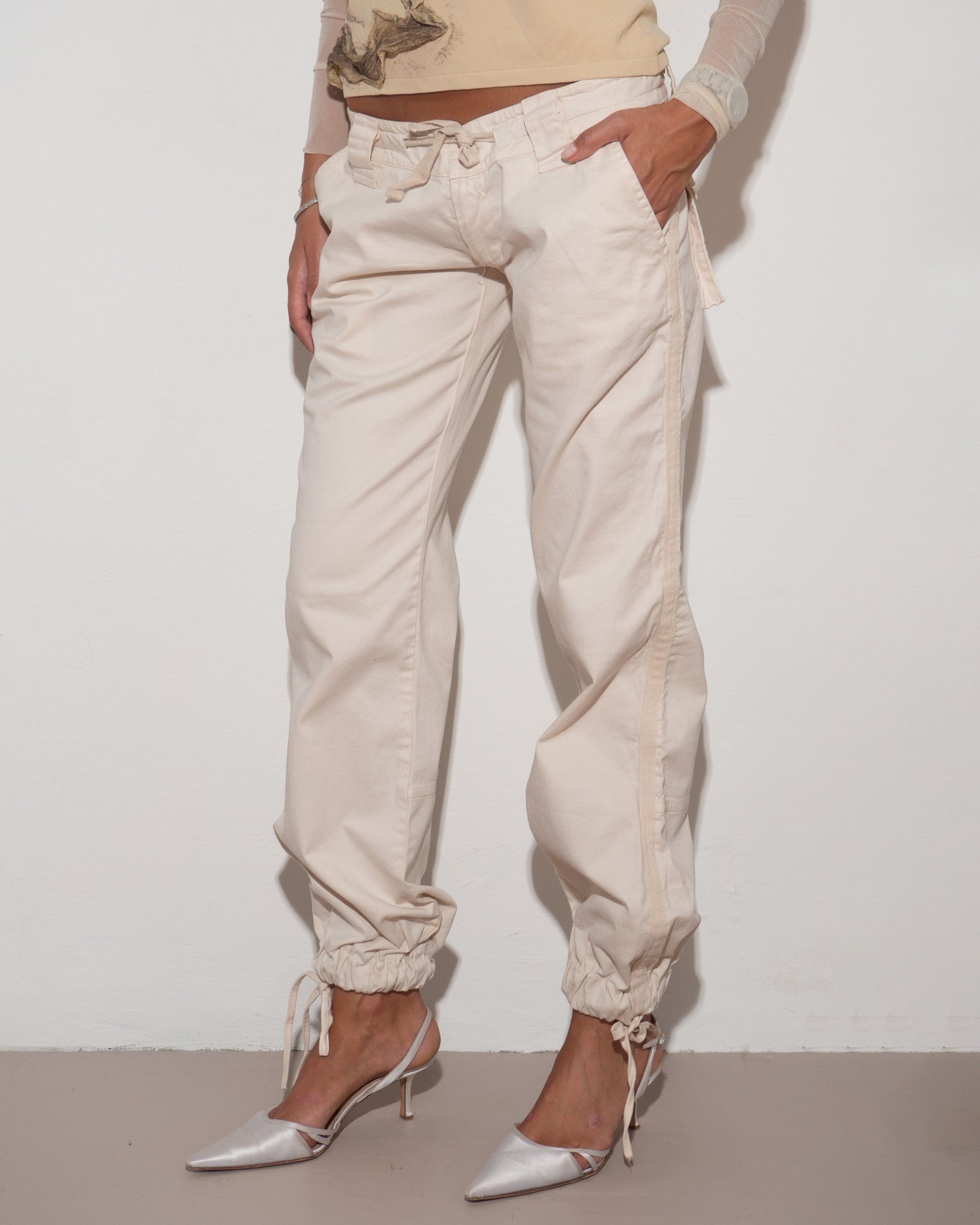 Drawstring Low Rise Pants
