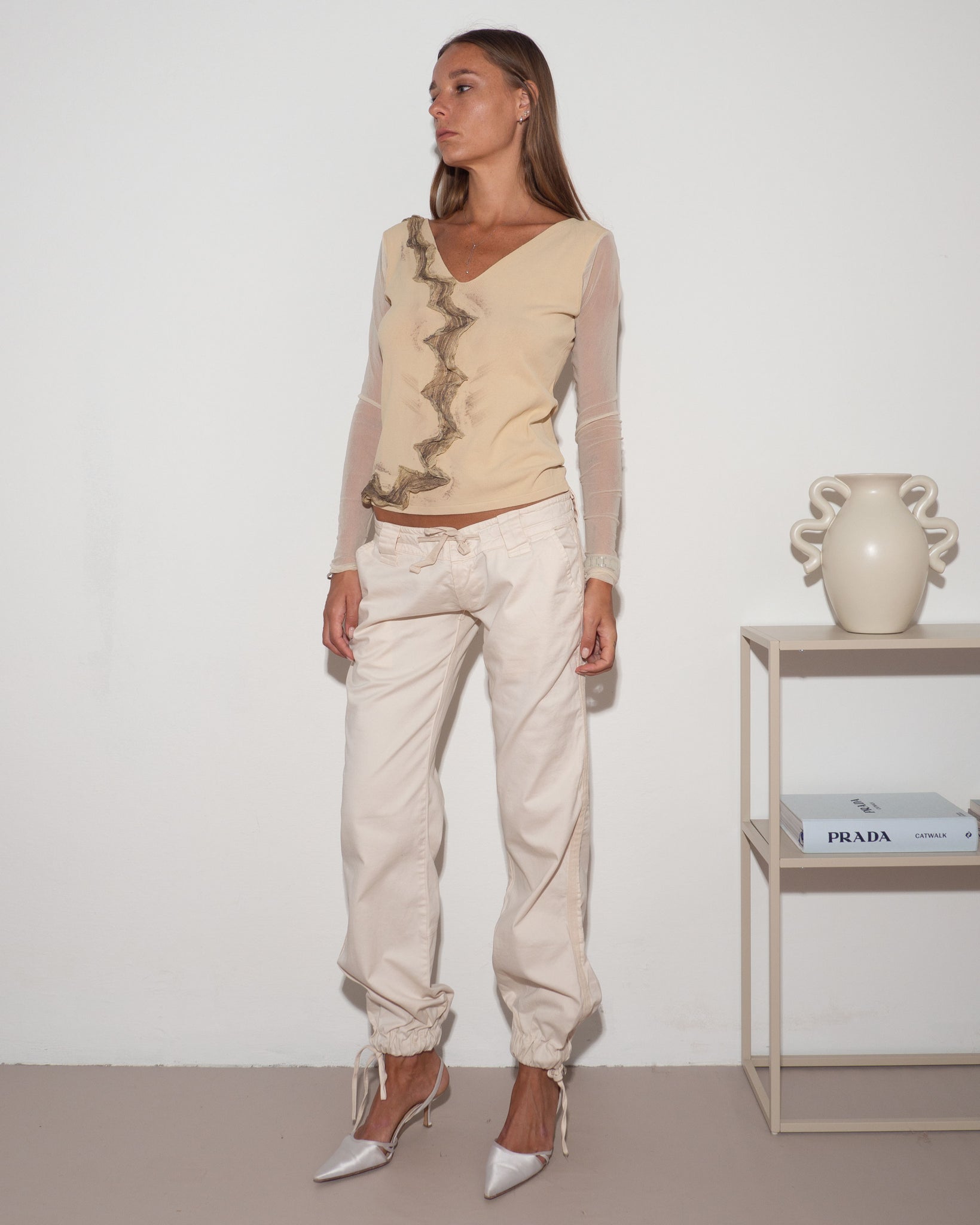 Mesh Long Sleeve Top
