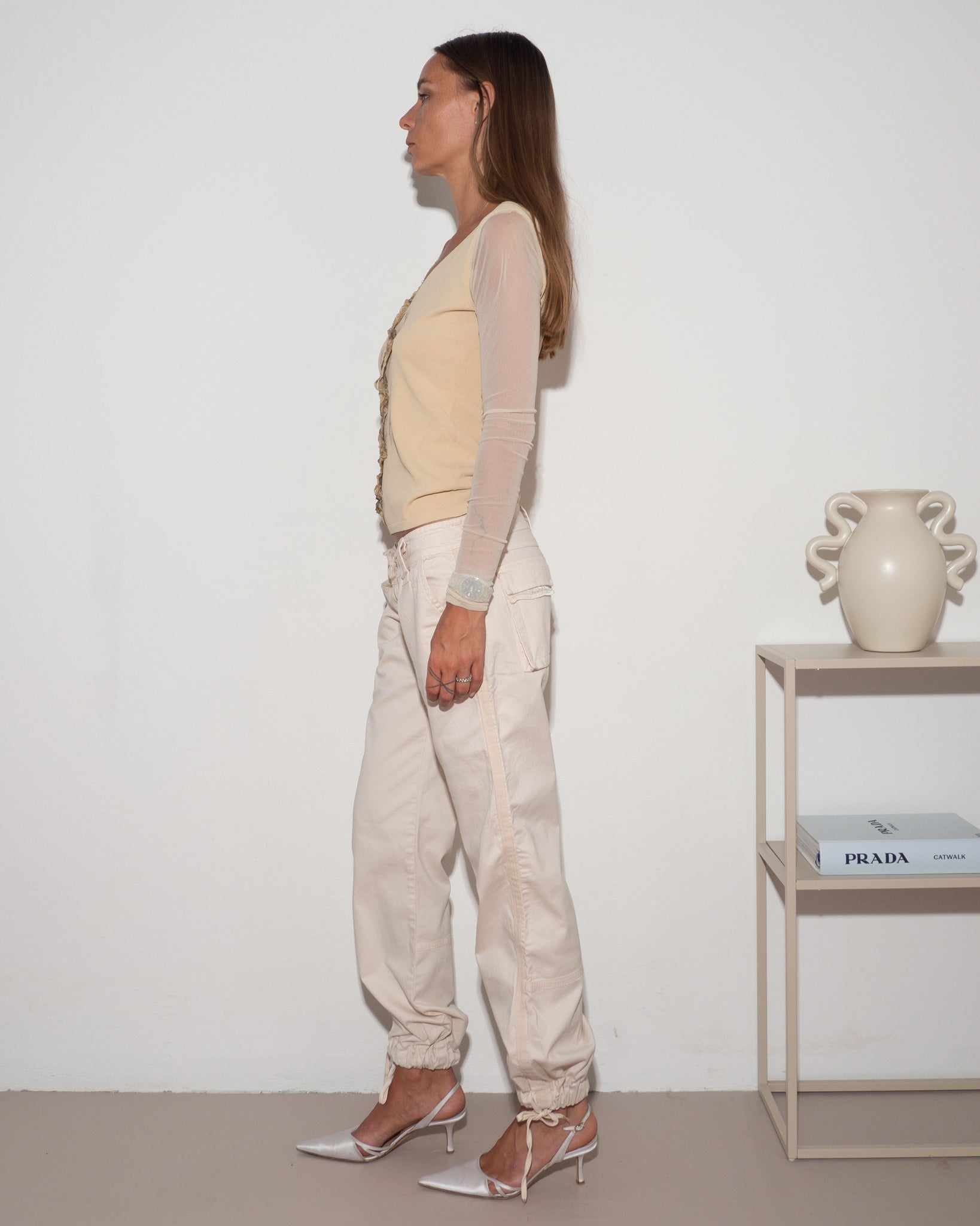Drawstring Low Rise Pants