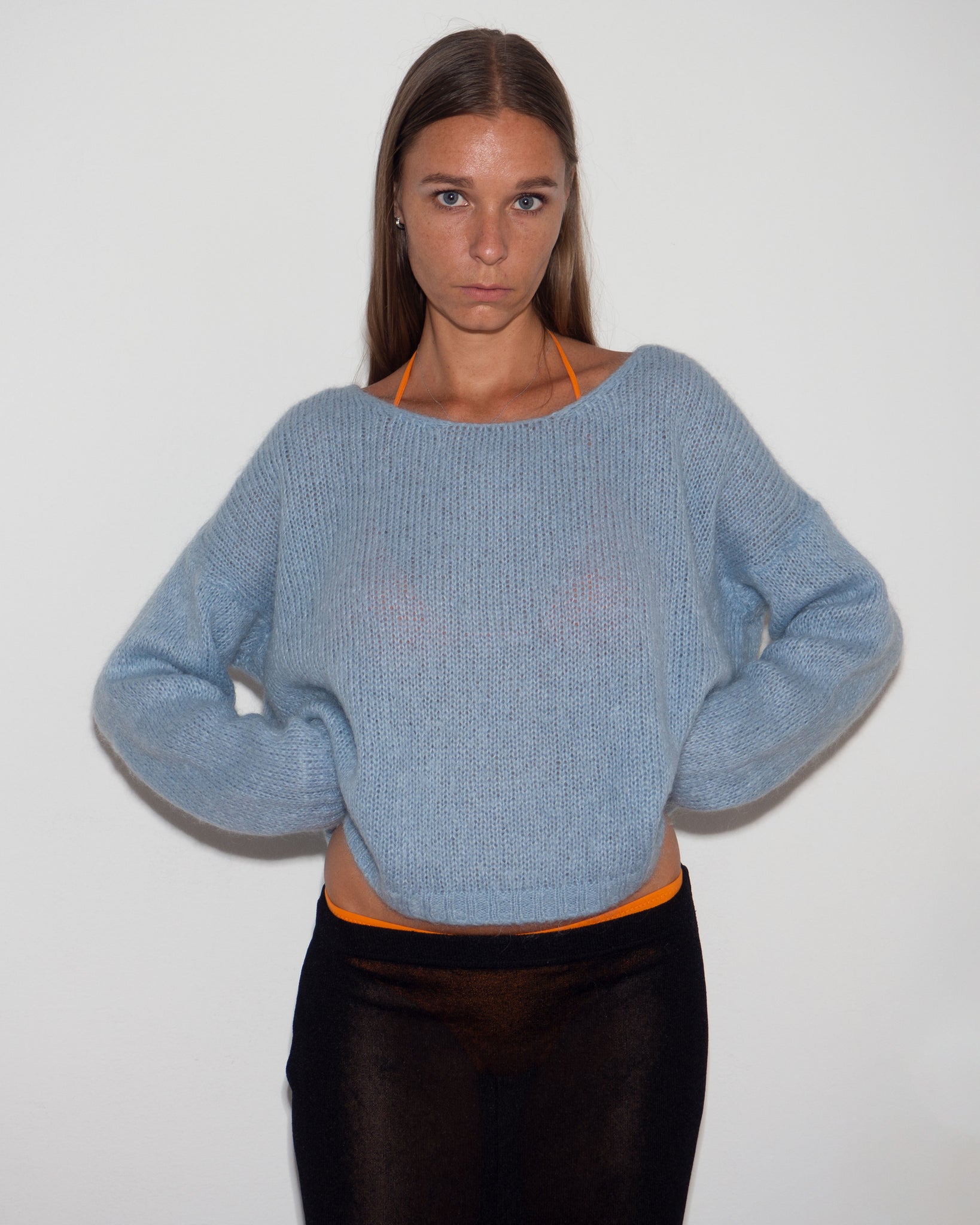 Blue Knitted Sweater