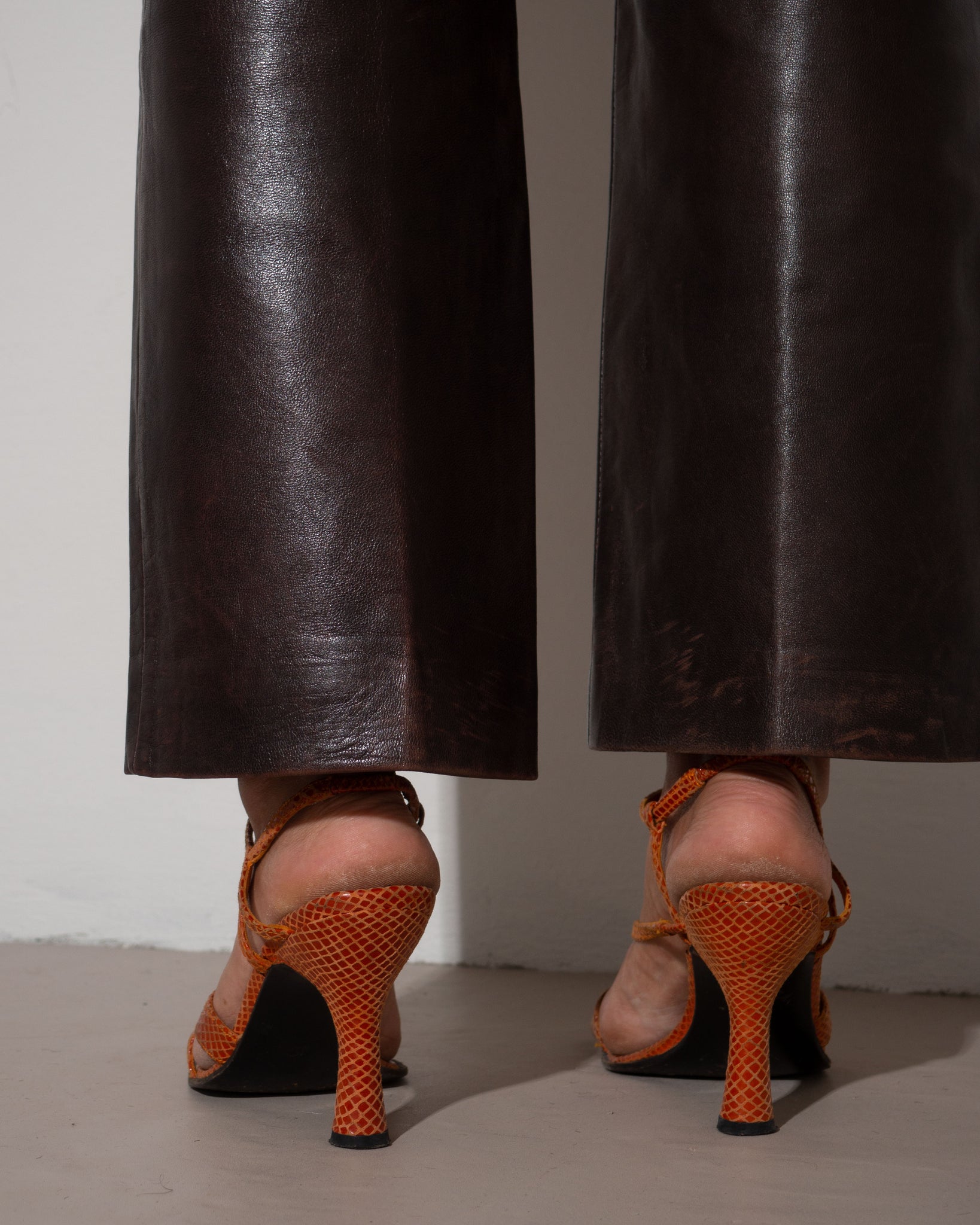 Leather Embossed Sandals