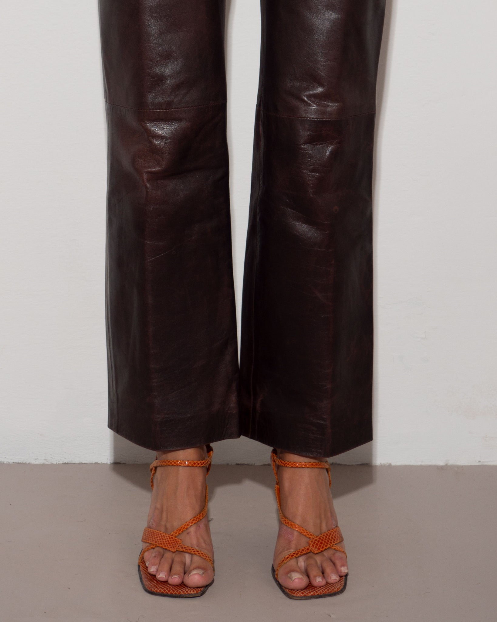 Leather Embossed Sandals