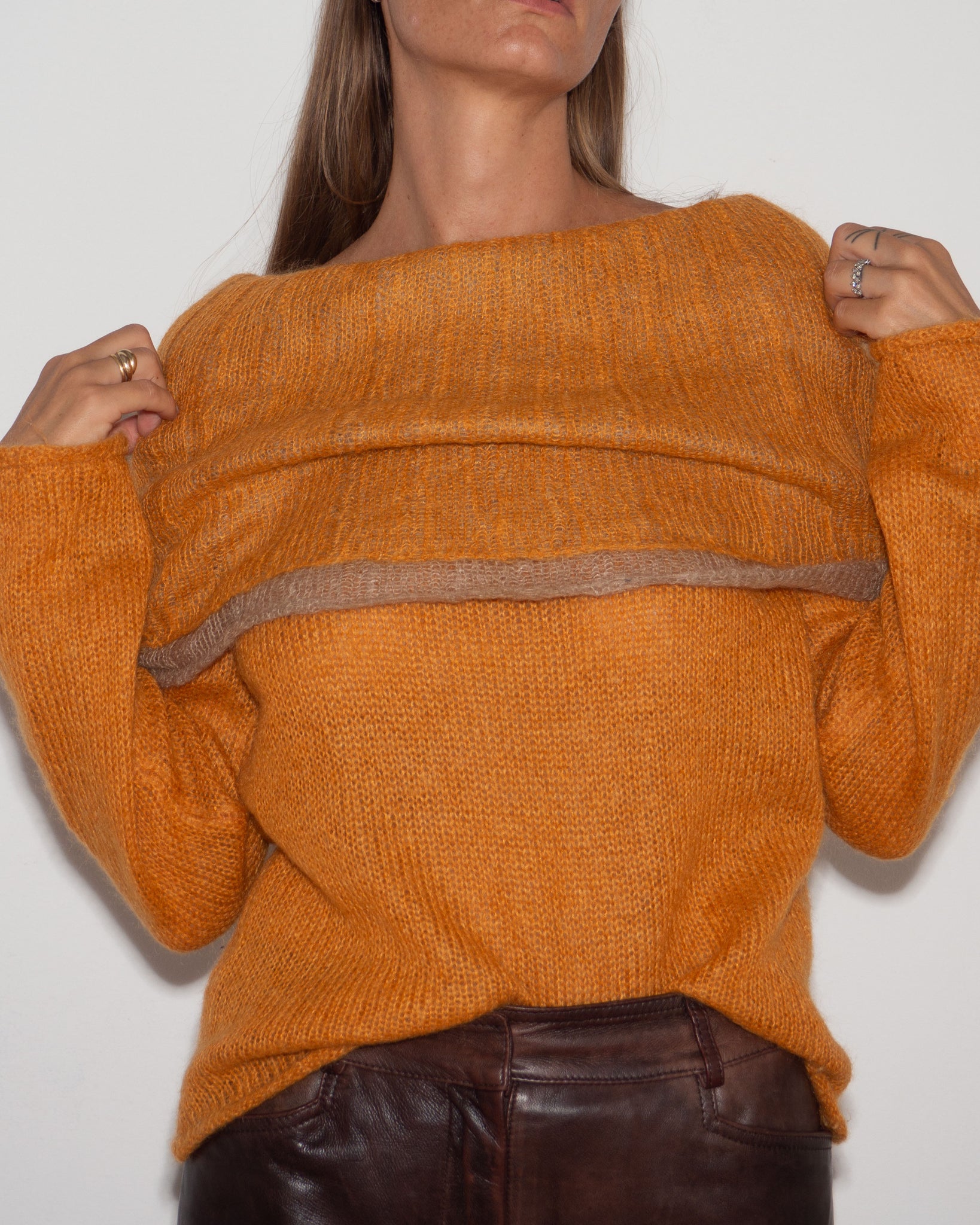 Mohair Boatneck Knit