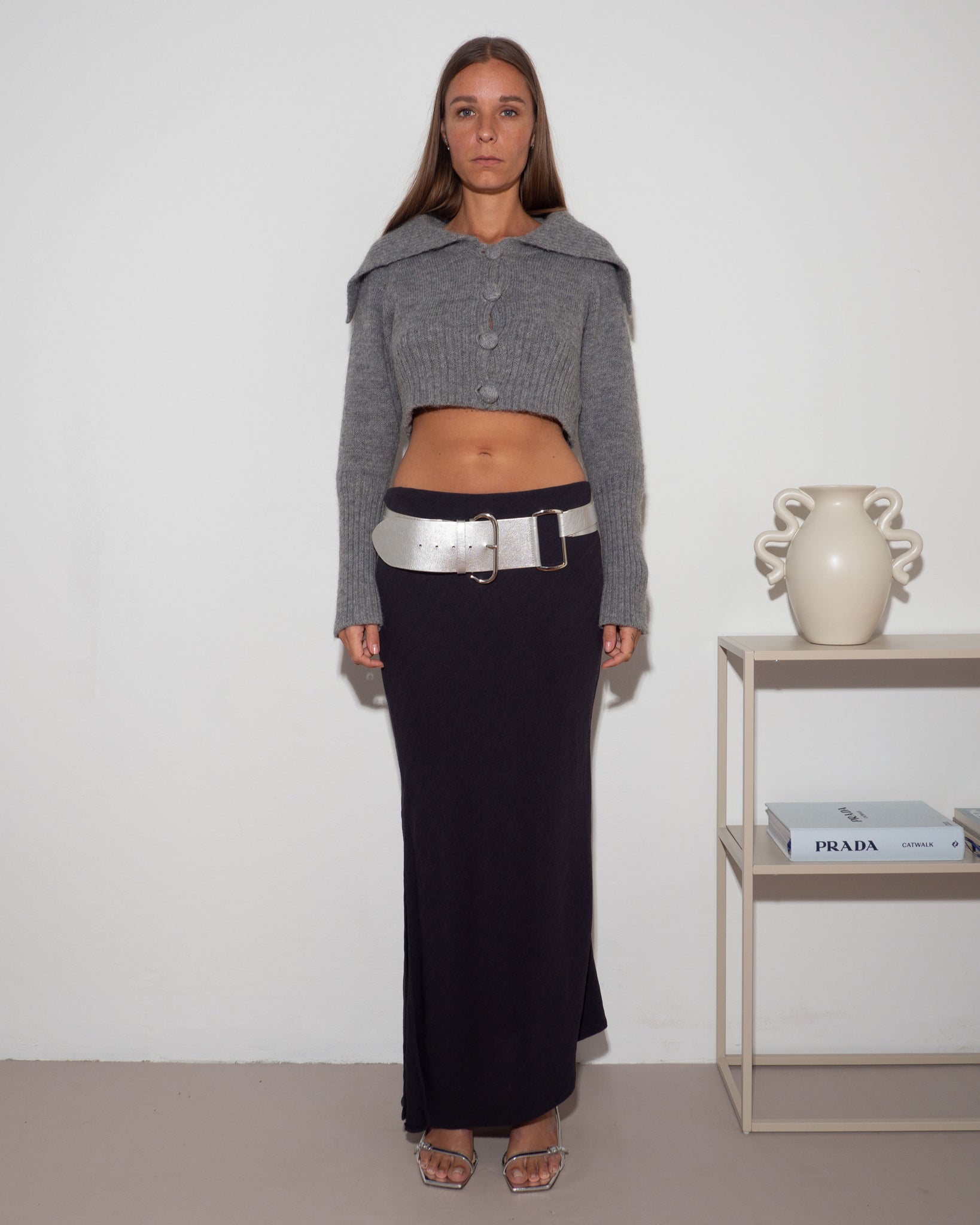 Cropped Alpaca Cardigan