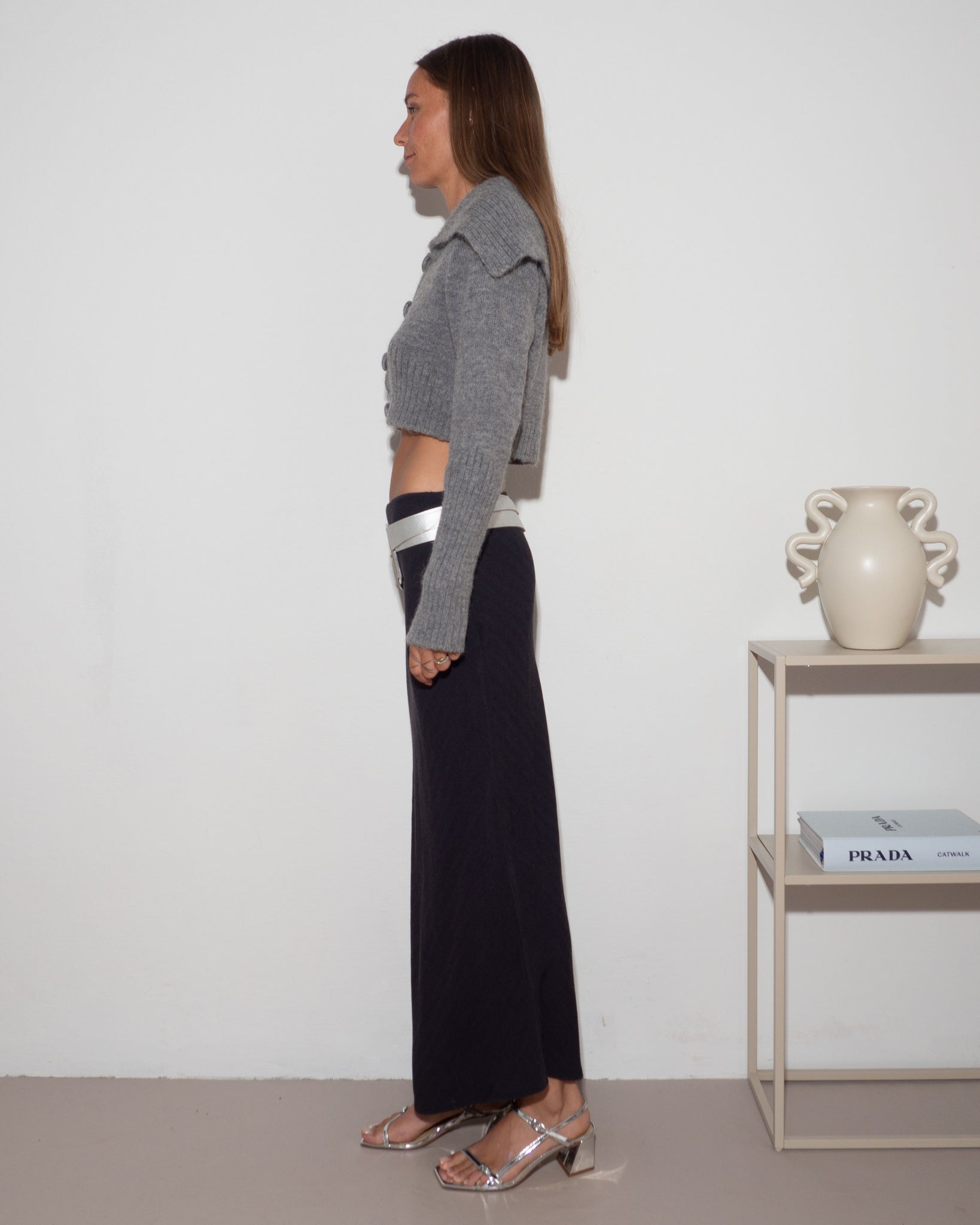 Cropped Alpaca Cardigan
