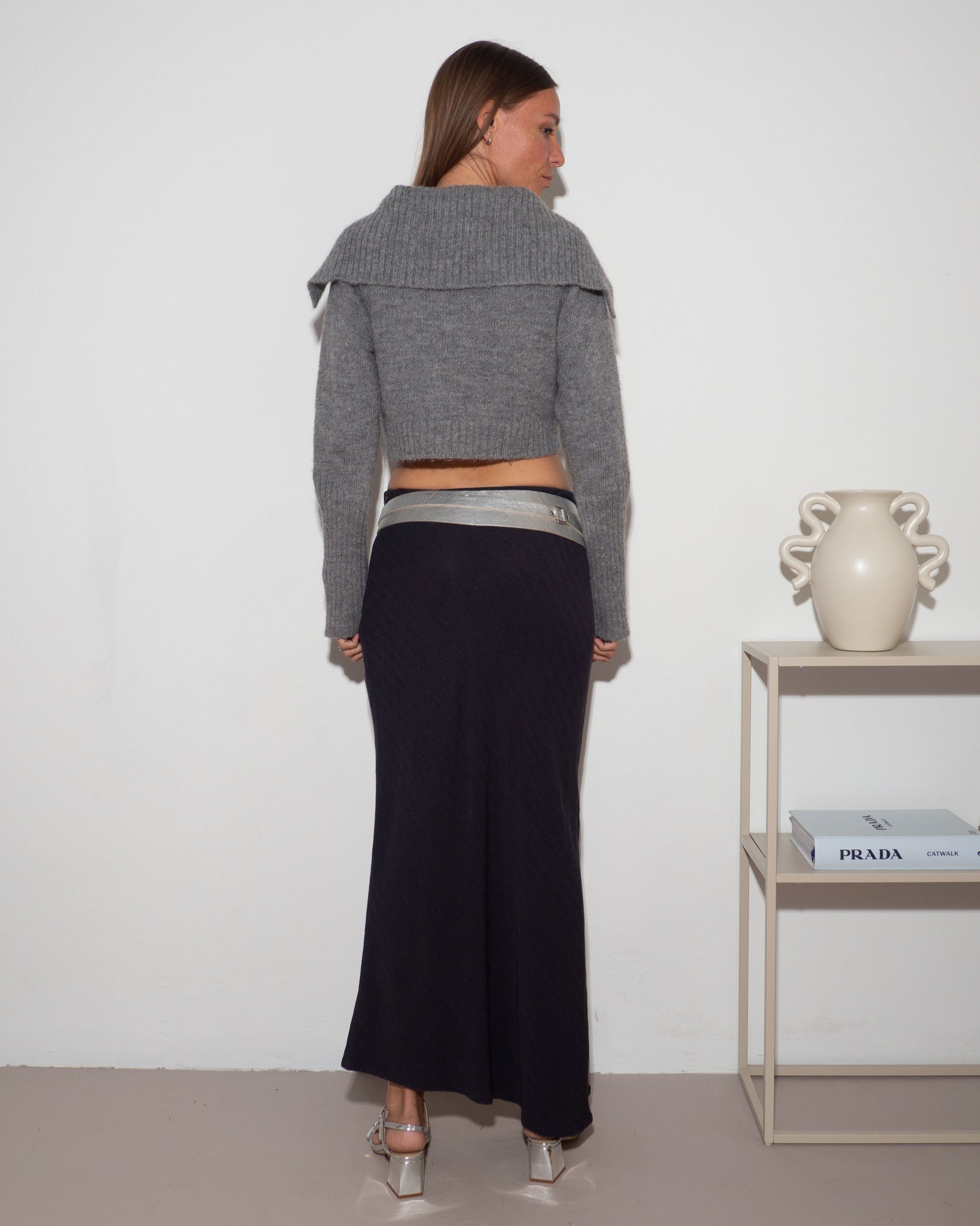 Cropped Alpaca Cardigan